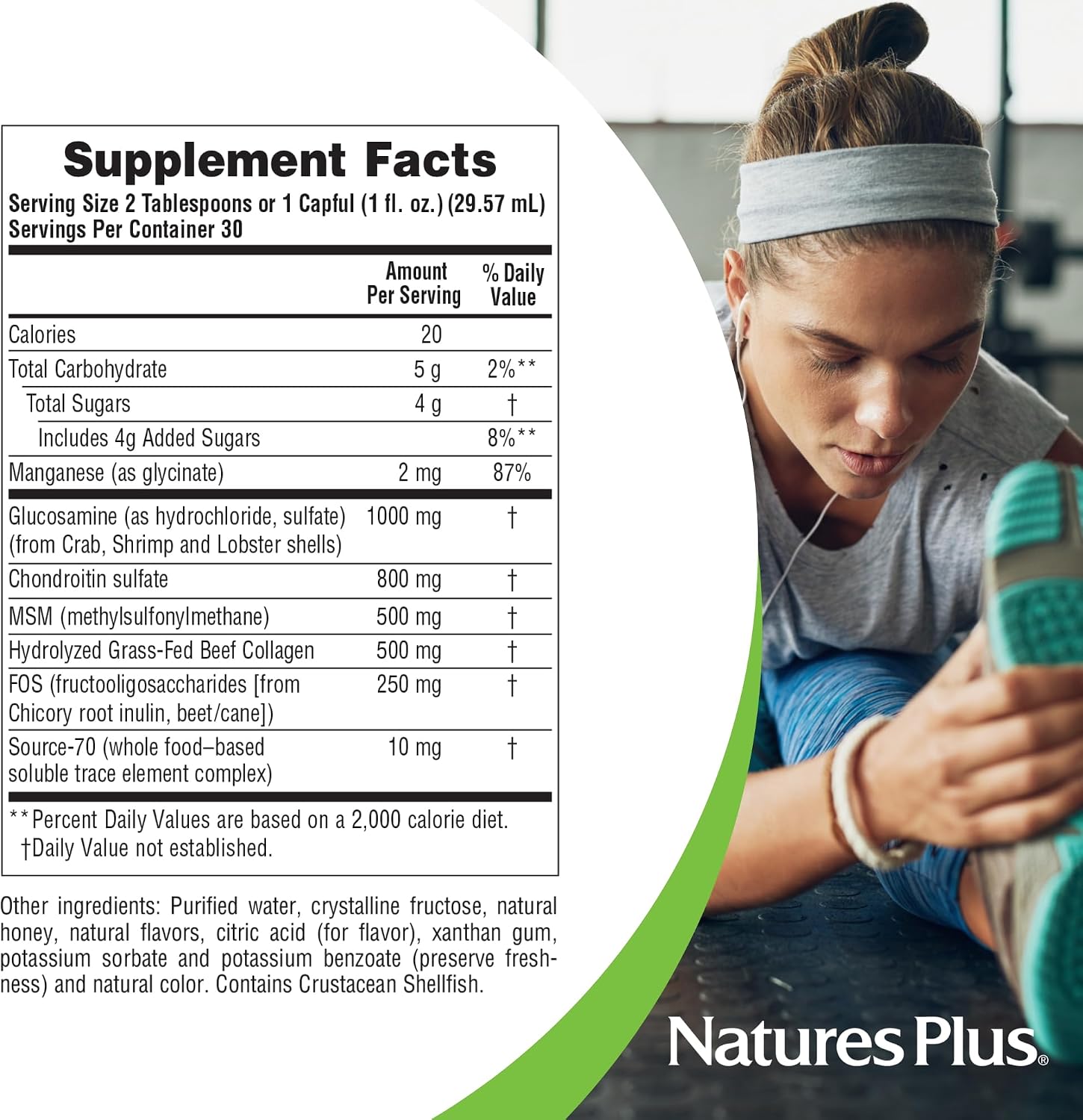 NaturesPlus Ultra Rx-Joint Liquid, Honey Lemon - 30 fl oz - Supports Healthy Joint Function - with Glucosamine