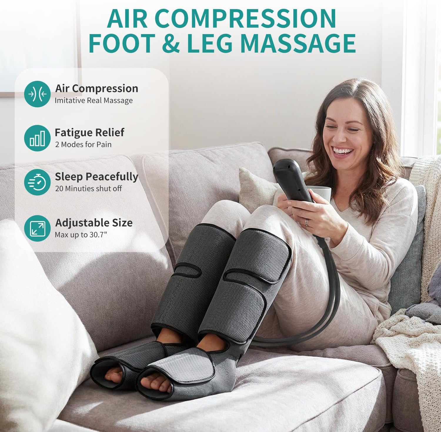 Nekteck Leg Compression Massager for Circulation and Relaxation