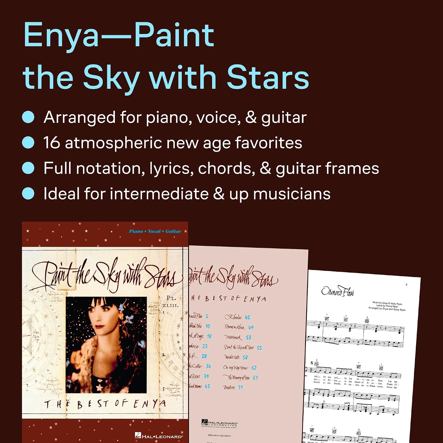 Enya - Paint the Sky with Stars Piano, Vocal and Guitar Chords