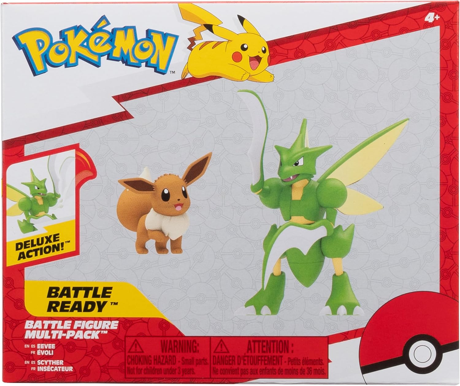 Pokémon Fire and Water Battle Pack - Includes 4.5 Inch Flame Action Charizard and 2" Squirtle Action Figures - Amazon Exclsuive