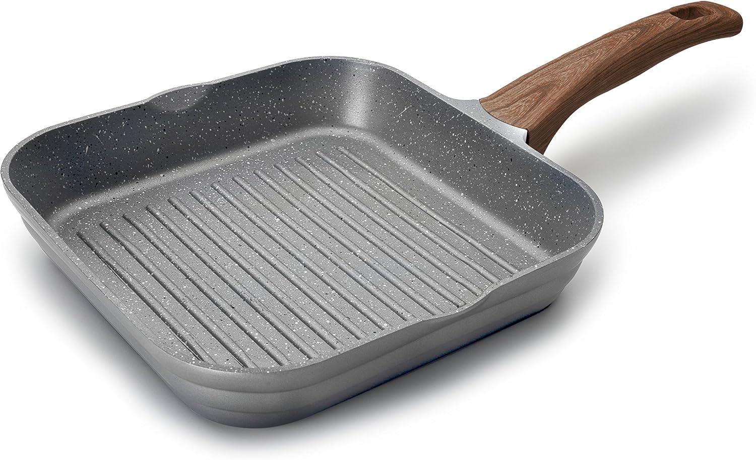 LACOR 27629 Stilo Cast Aluminium Induction Grill, 28 cm, Grey