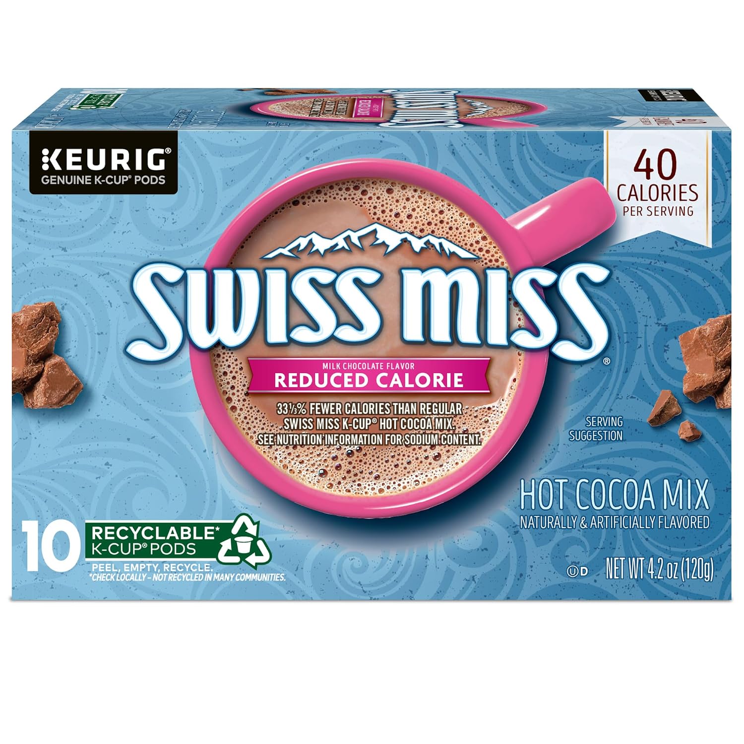 Swiss Miss Milk Chocolate Hot Cocoa Keurig Single-Serve K Cup Pods, 28 Count