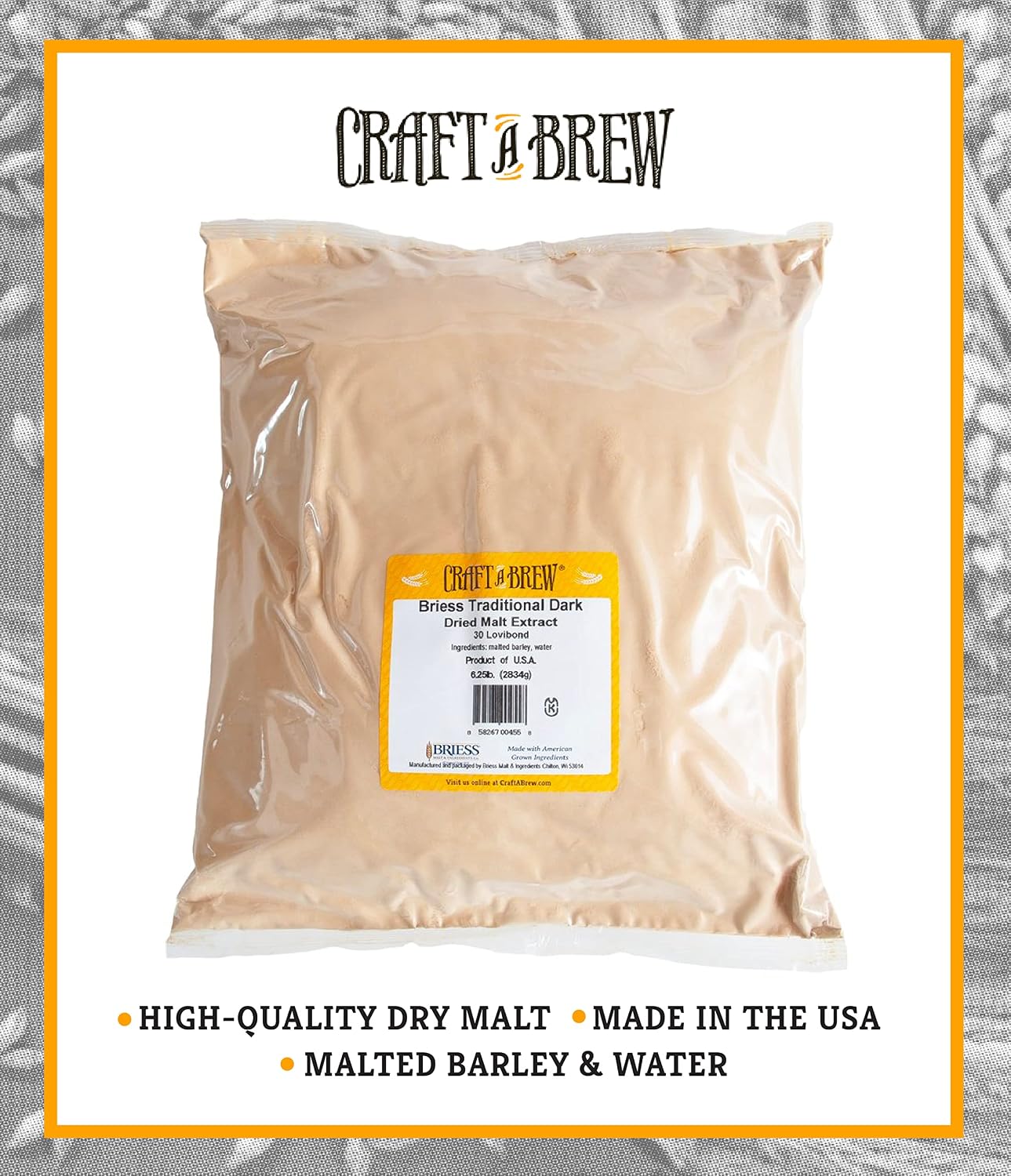 Craft a Brew - Dry Malt Extract for Brew Kit -5 Pounds Bavarian Wheat - All Purpose Base Extract - For Any Beer Style - Effective Fermentation
