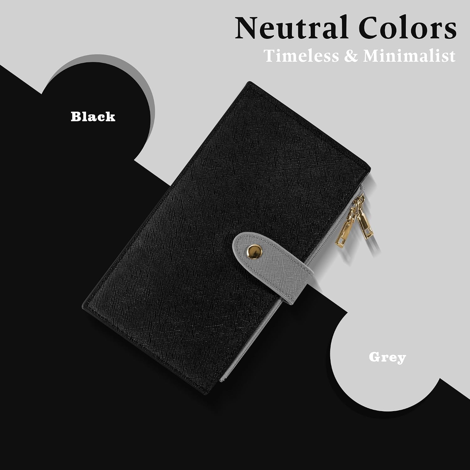 Travelambo RFID Wallet Women Large Size Bifold Multi Card Wallet Case with Zipper Pocke Credit Card Holder for Women
