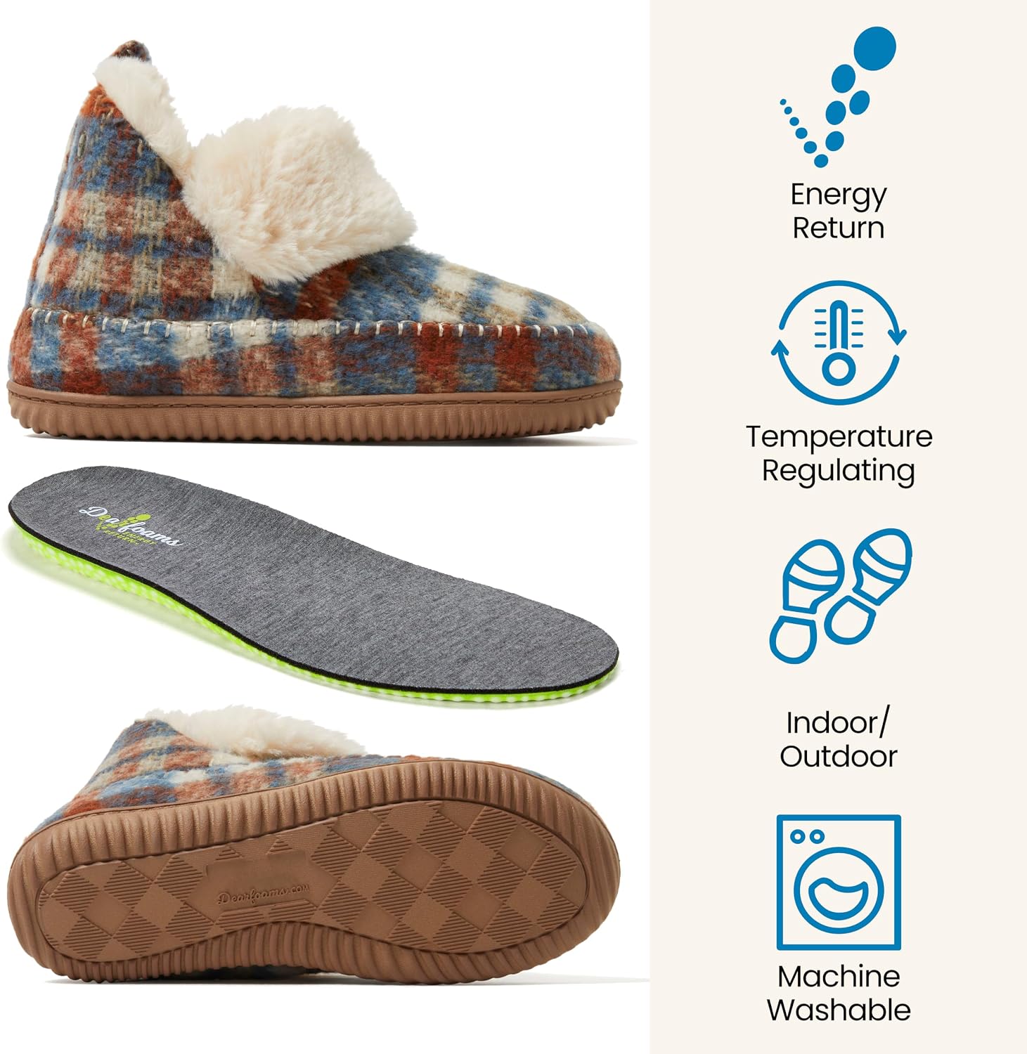 Dearfoams Women's Moritz Mountain Energy Return Technology Bootie