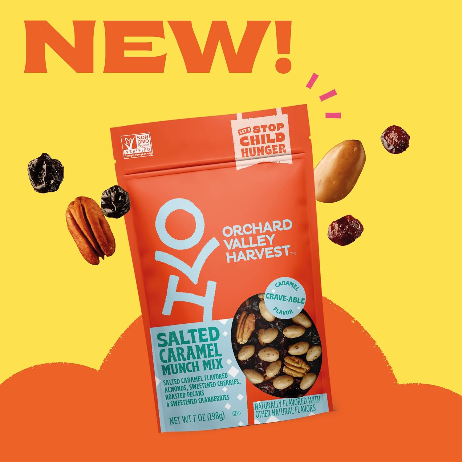 Orchard Valley Harvest Choc Nut Mix Multipack, 1 oz, Pack of 8 | Dark Chocolate Raisins, Almonds & Peanuts, Gluten Free, Stand Up Bag, Non-GMO, 4g Plant Protein, On-The-Go Snack