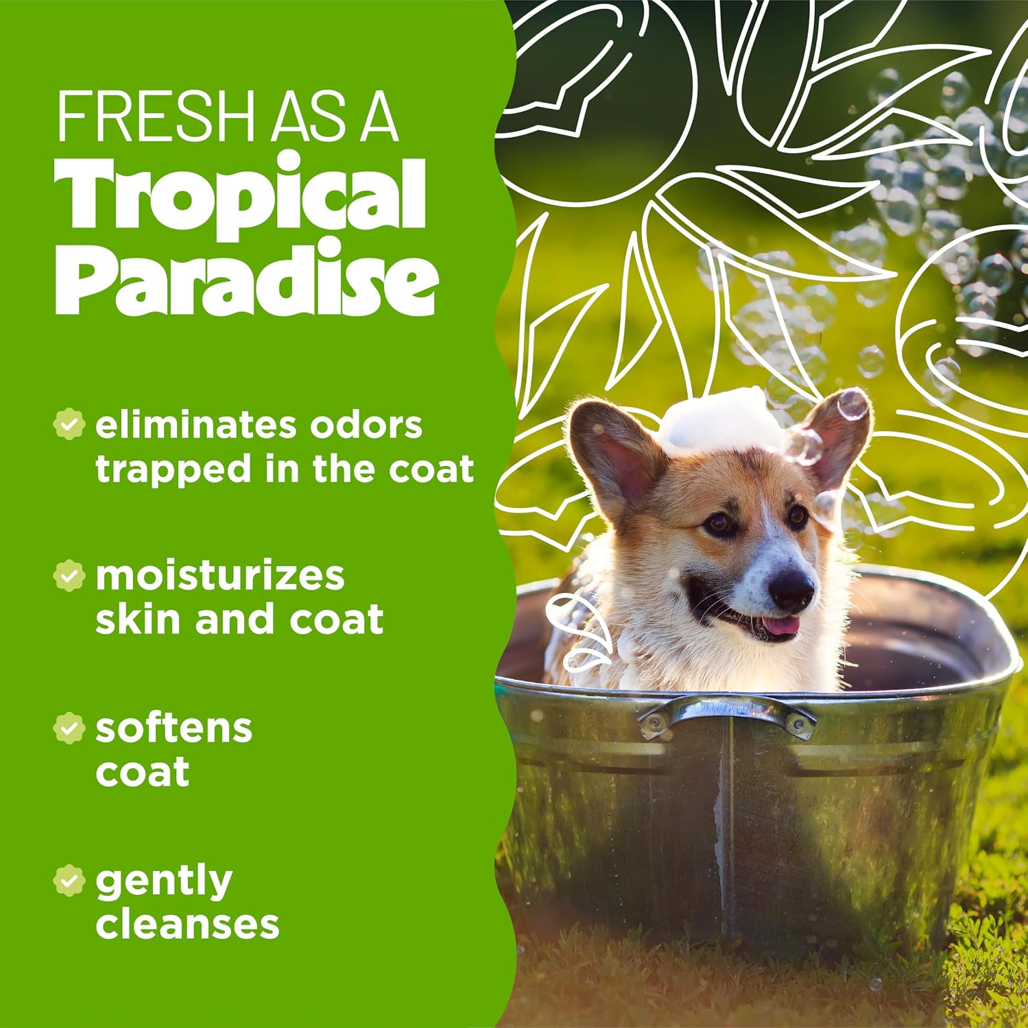 TropiClean Deodorizing Dog Shampoo, Berry & Coconut Scent, 2.5 Gallon