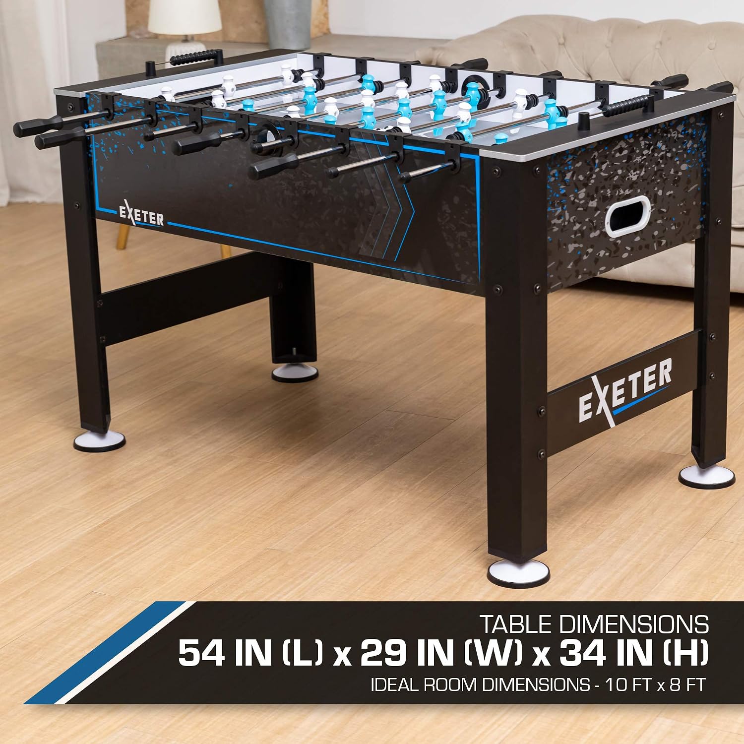 EastPoint Sports 60-Inch Official Competition Size Foosball Table - Foosball Game Table and Foosball Ball Set Complete with Quick-Connect Rods and