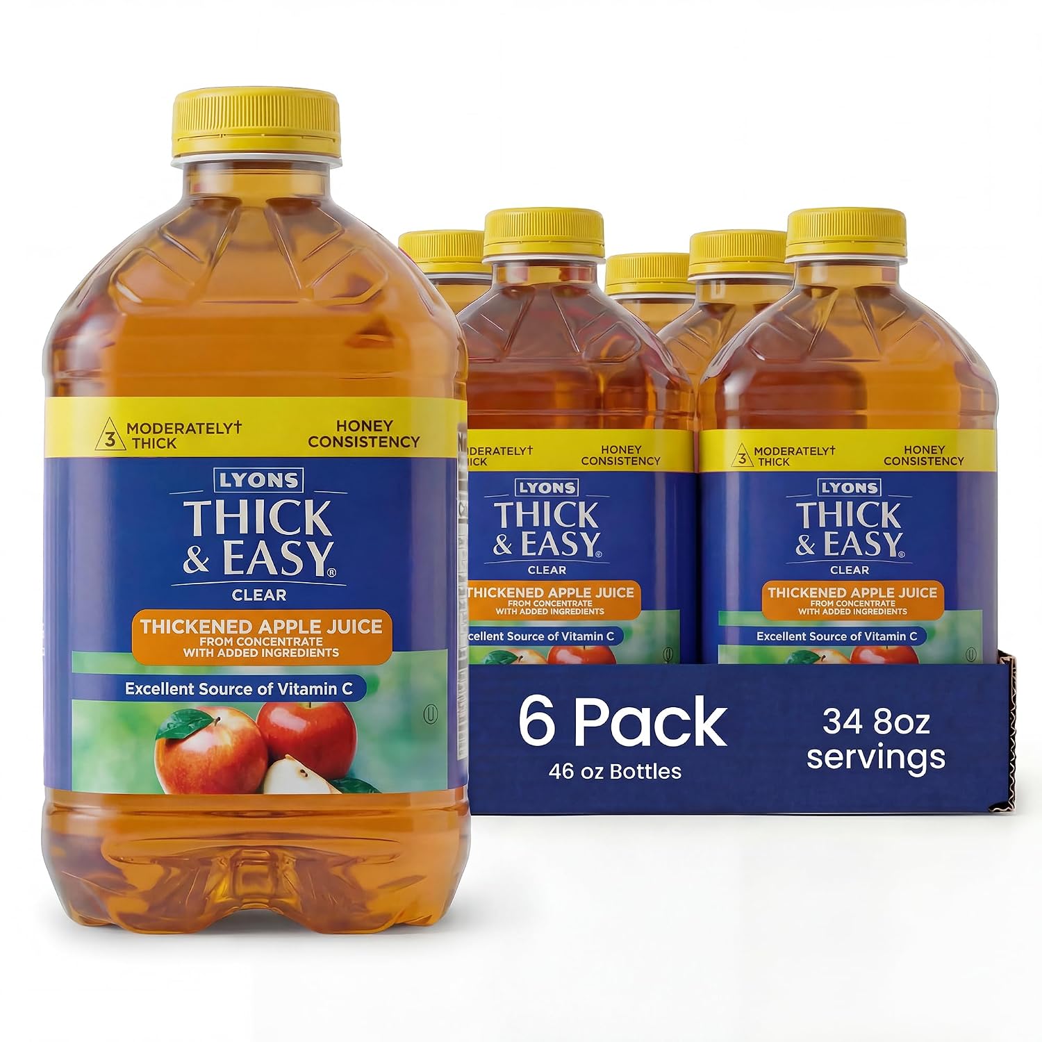 Thick & Easy Thickened Orange Juice, IDDSI Level 3 Ready-to-Drink Thickened Beverage for Swallowing Support, Moderately Thick Honey Consistency, 4 fl oz Cups - 24 Pack | IDDSI Level 3, Ready-to-Drink, Beverage for Swallowing Support, Moderately Thick Hon…