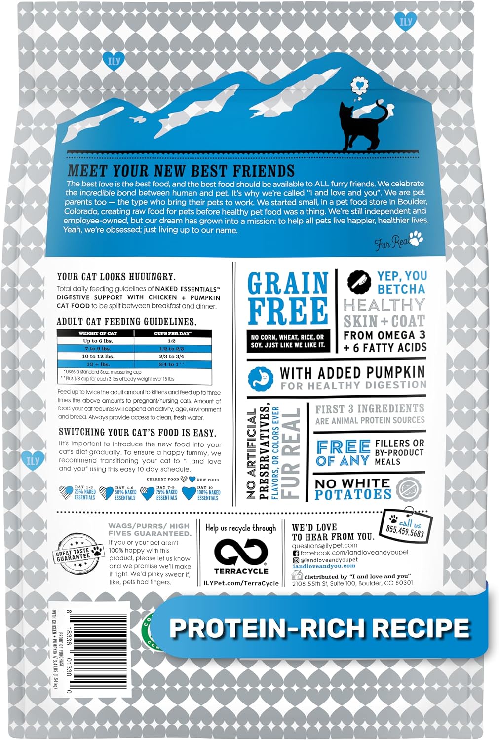 I and love and you Naked Essentials Dry Cat Food - Salmon + Trout - Grain Free, Real Meat, No Fillers, Prebiotics + Probiotics, 3.4lb Bag