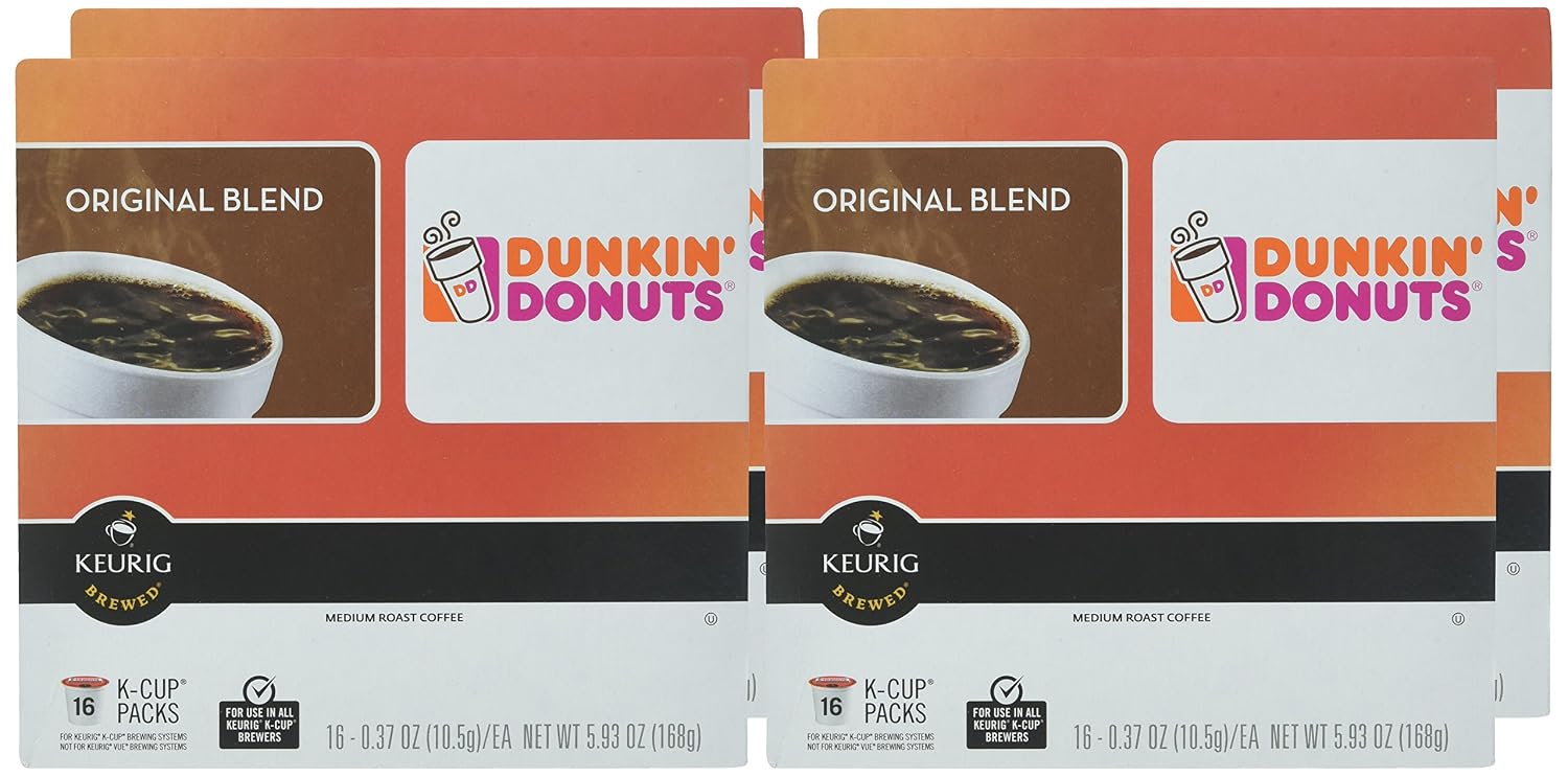 Dunkin' Donuts 2091512 Original Blend Coffee K-Cup Pods Medium Roast 44/Box (006933)
