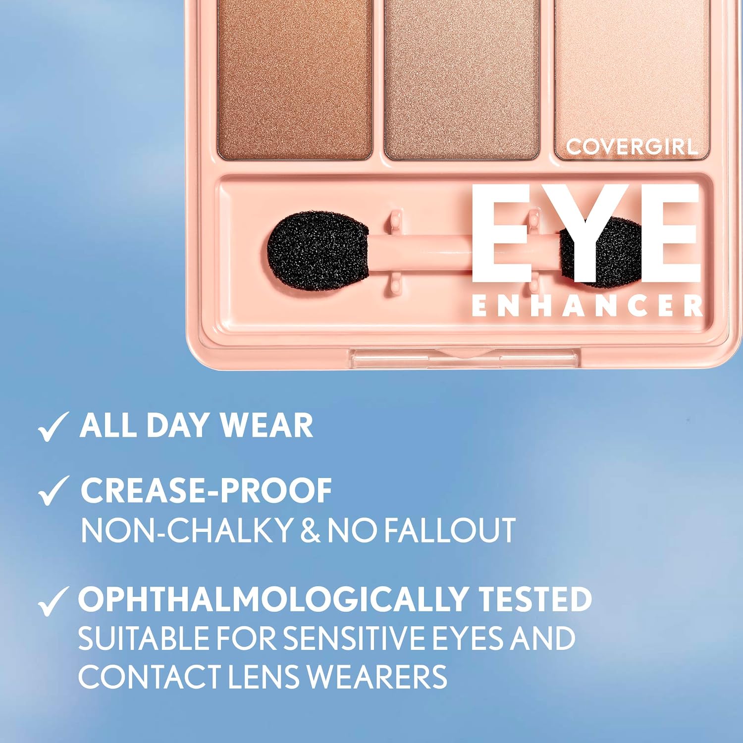 COVERGIRL - Eye Enhancers 1-Kit Eyeshadow, silky, sheer formula, double ended applicator, 100% Cruelty-free