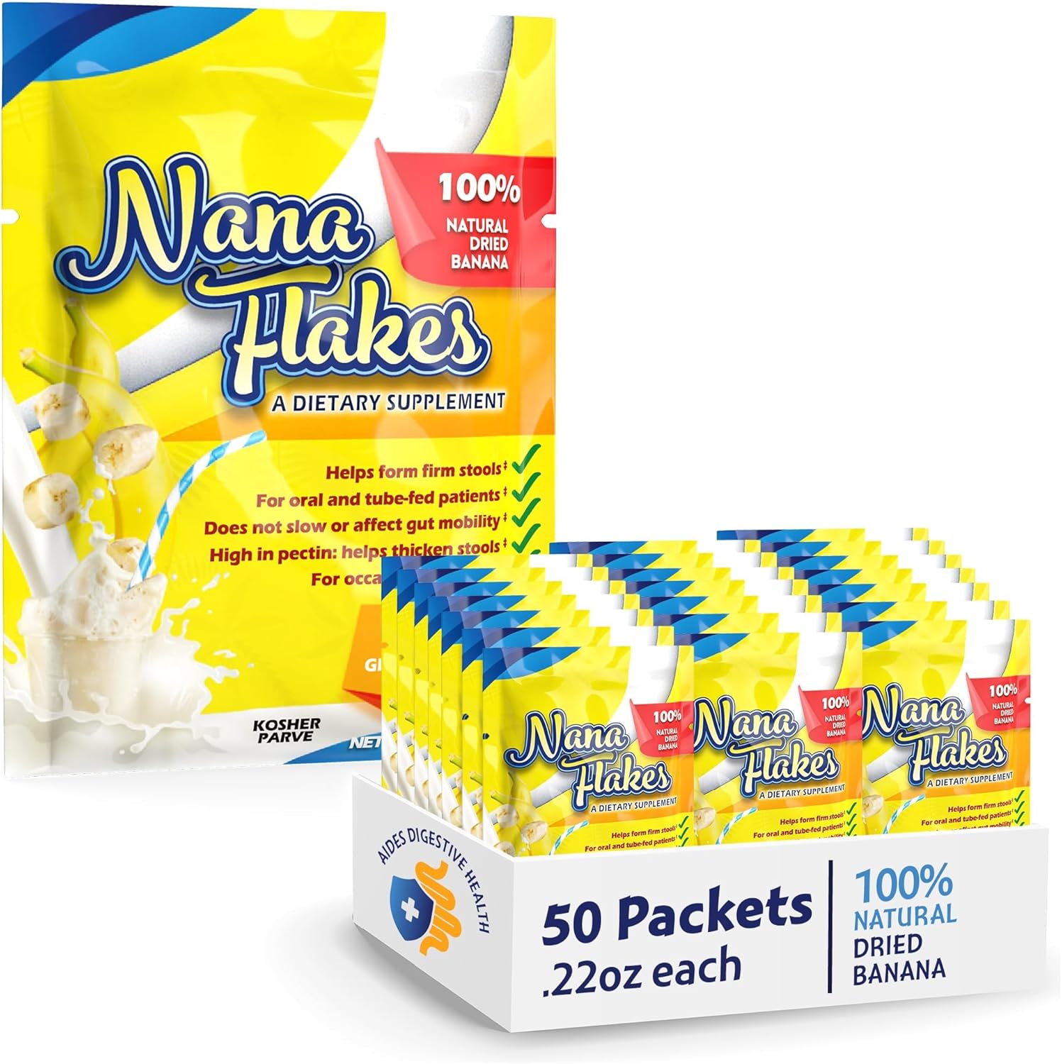 Nutritional Designs Nana Flakes Anti-Diarrheal Banana Powder, IBS Relief & Heart Burn Remedy