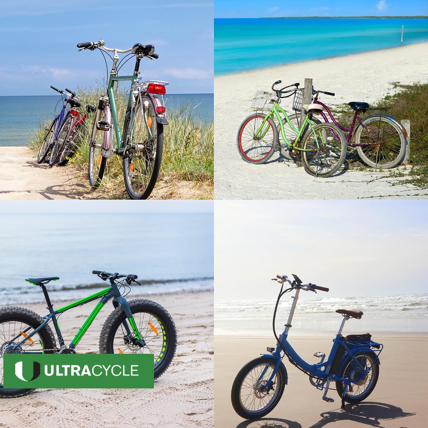 Ultracycle's Cruiser & Road Foam Grips - Soft and Cushy Design, High-Density Foam Rubber, 4-Piece Kit