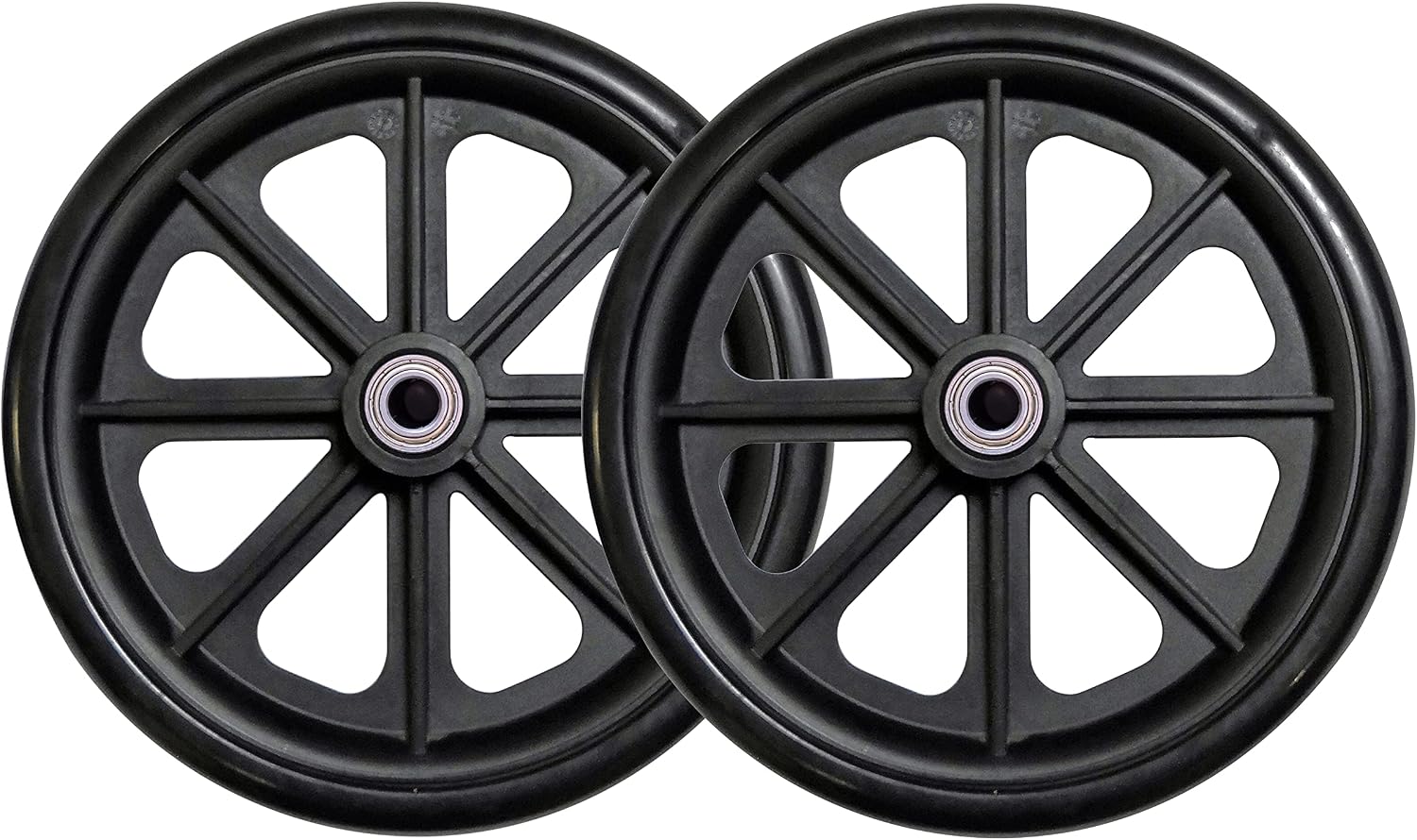 Caster Wheel, Hard Rubber Tire, 8" x 1"- 2 3/8" Hub Width, Fits Most Sunrise, Medline, Drive, Invacare, E&J, Guardian