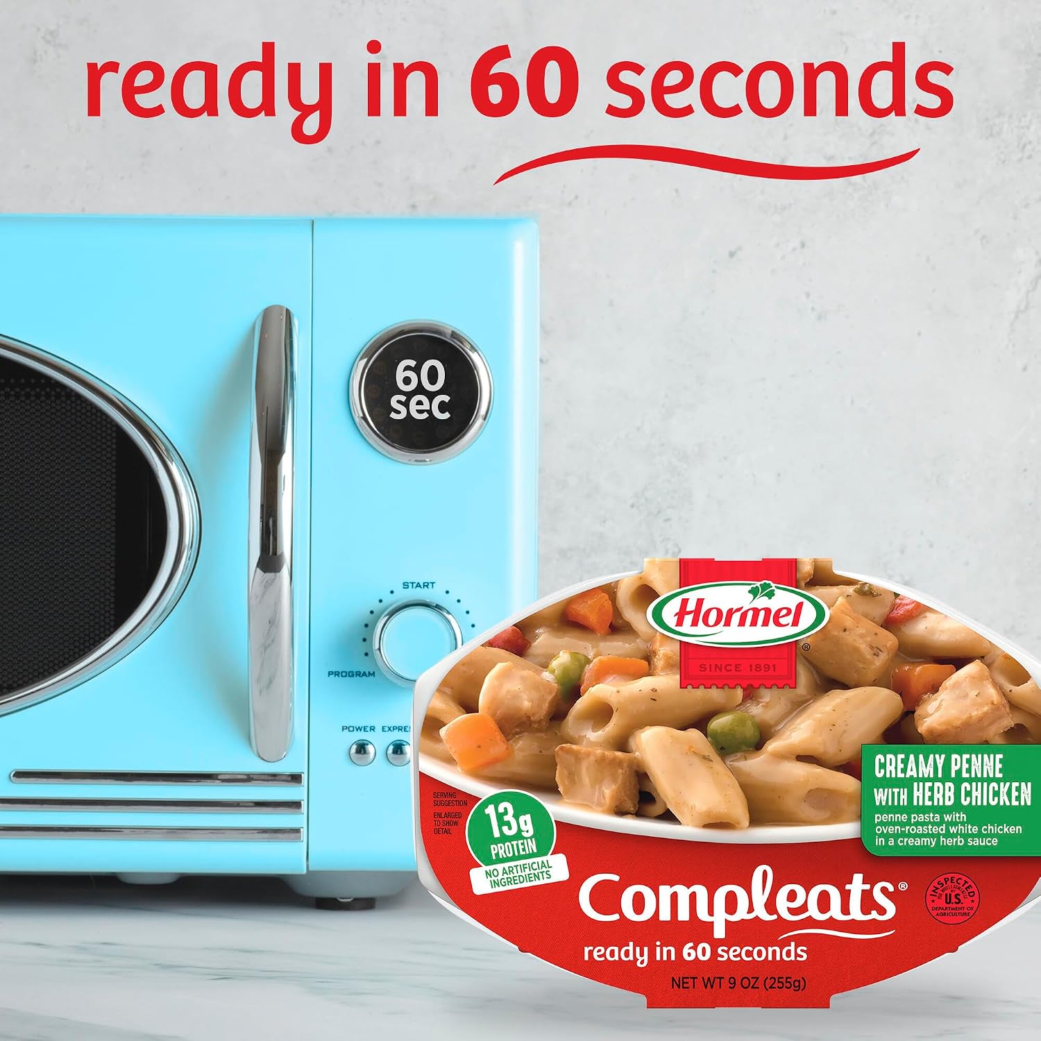 HORMEL COMPLEATS Chicken Alfredo Microwave Tray, 10 oz. (6 Pack)