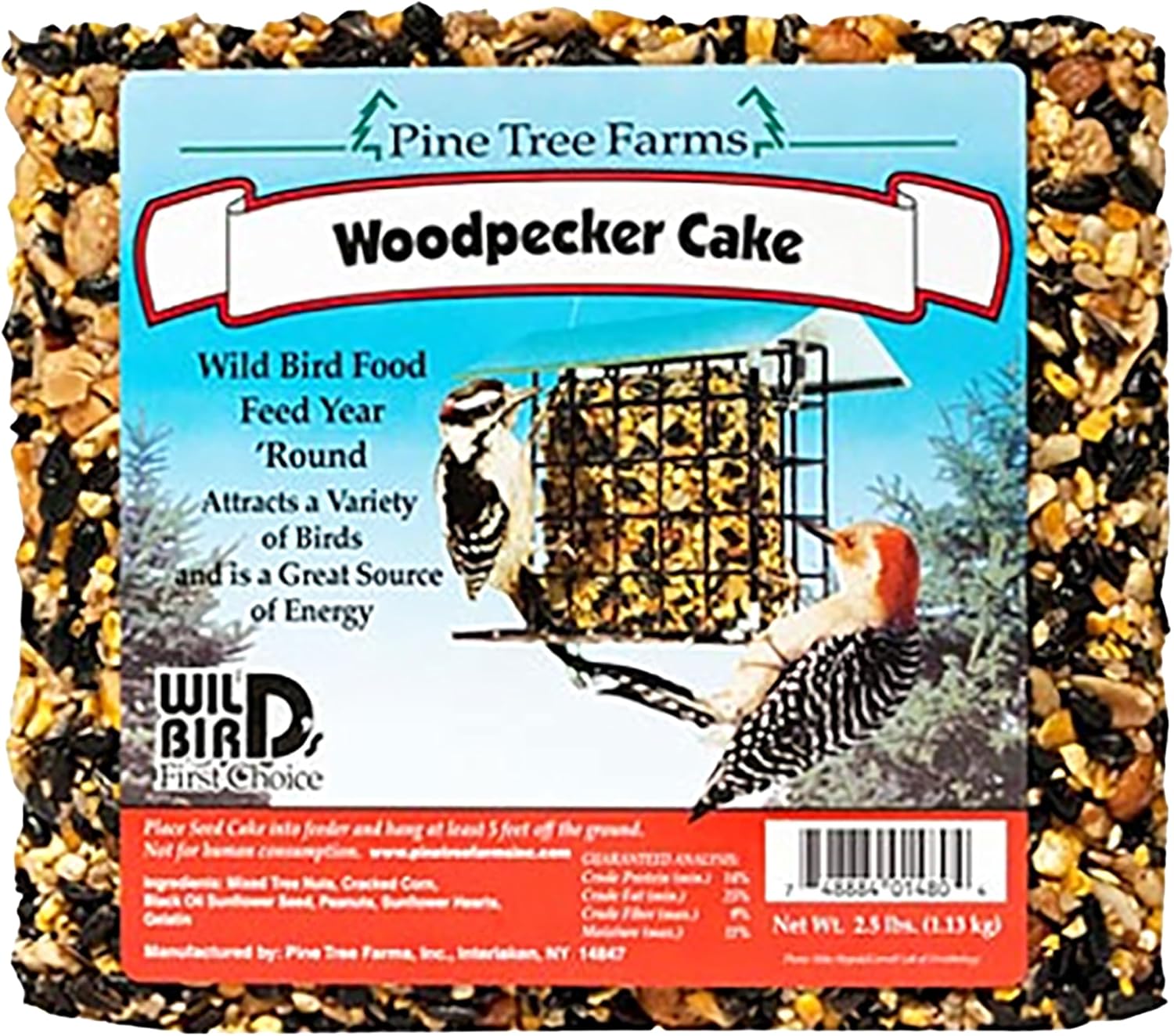 Pine Tree Farms Woodpecker Seed Cake, 2.5 lbs., Qty. 8