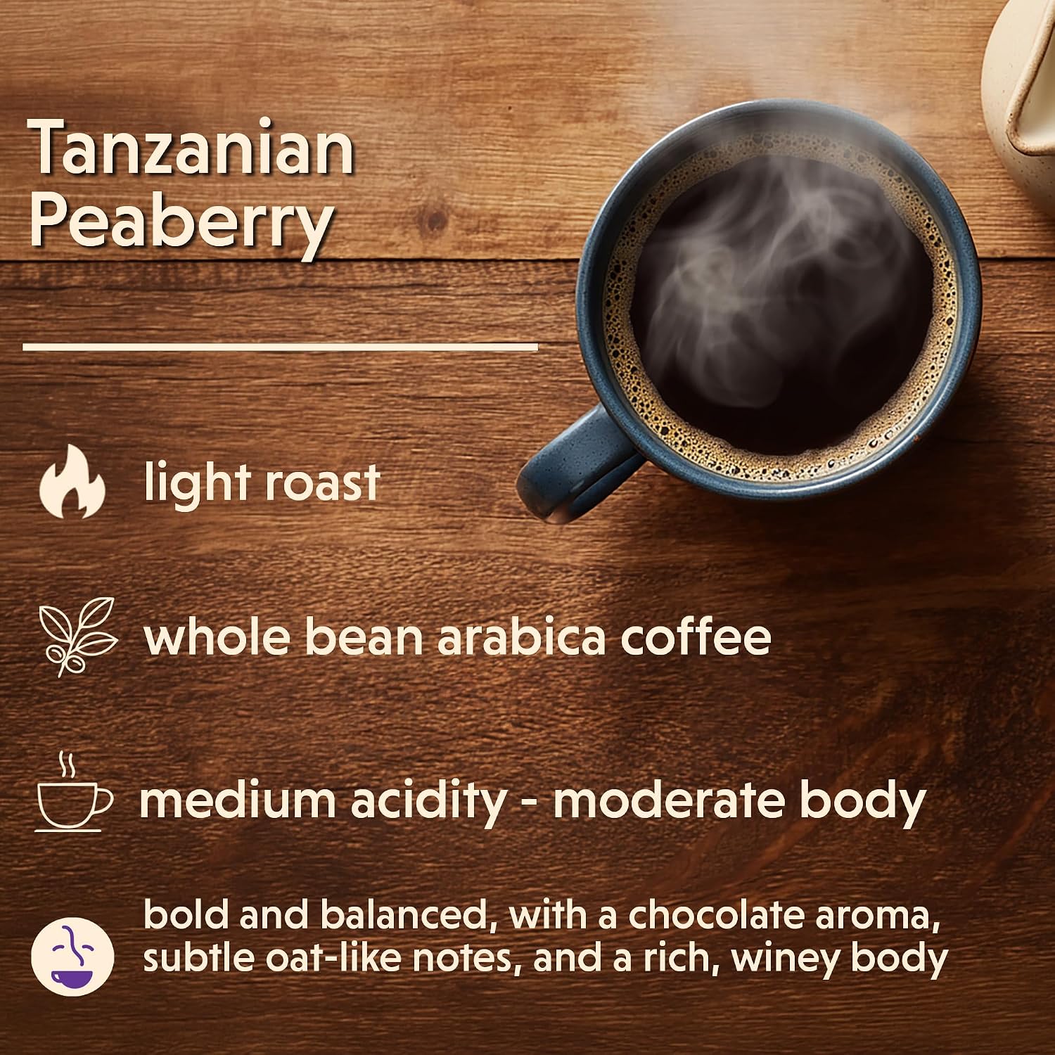 Coffee Bean Direct French Roast Papua New Guinea, Whole Bean, 5lb Bag | Dark Roast, Single Origin Arabica Coffee Beans