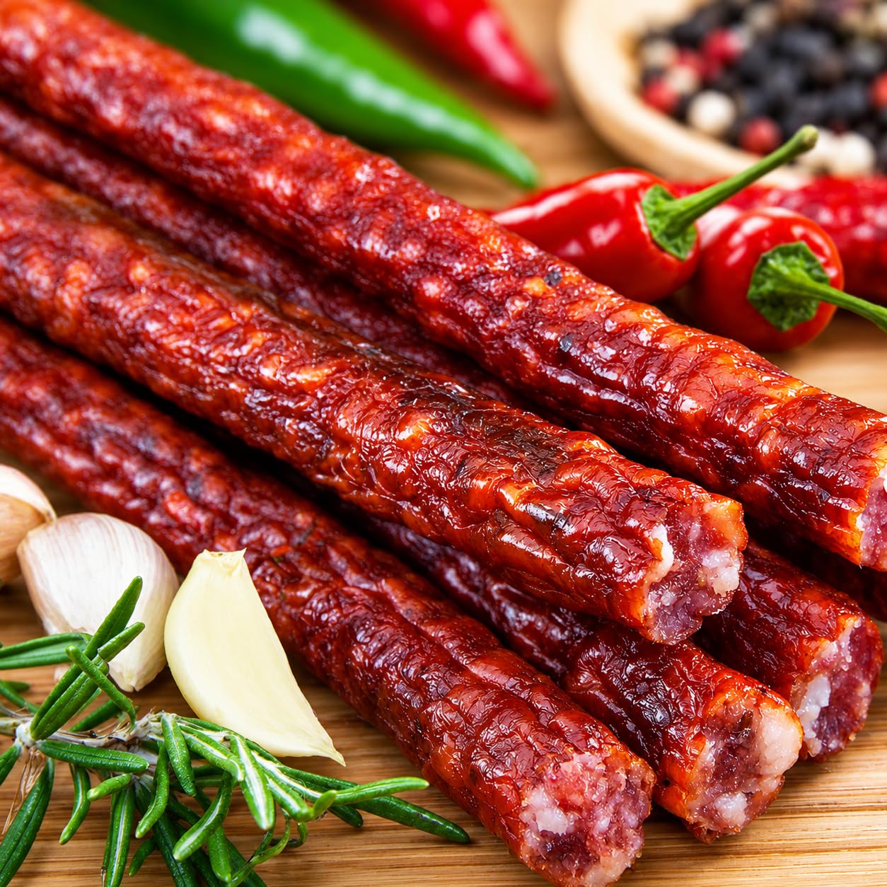 Hi Mountain Snack Stick Seasoning Kit | ORIGINAL | Makes 20 lbs | Complete Snack Stick Kit, Seasoning, Cure, Casings, & Directions Included, For Beef, Deer, Elk, Venison & Wild Game Meat