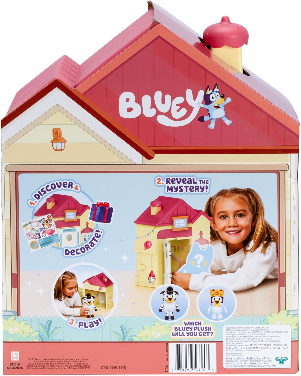 Bingo & Bluey Plush Toys 2-Pack, Soft Deluxe Fabric, Embroidered
