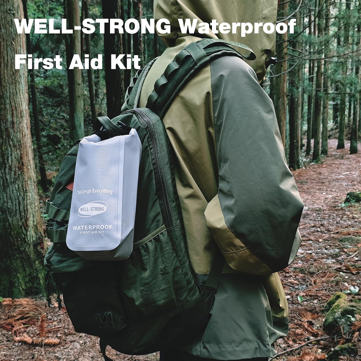 Waterproof First Aid Kit Roll Top Boat Emergency Kit with Waterproof Contents for Fishing Kayaking Boating Swimming Camping Rafting Beach Red