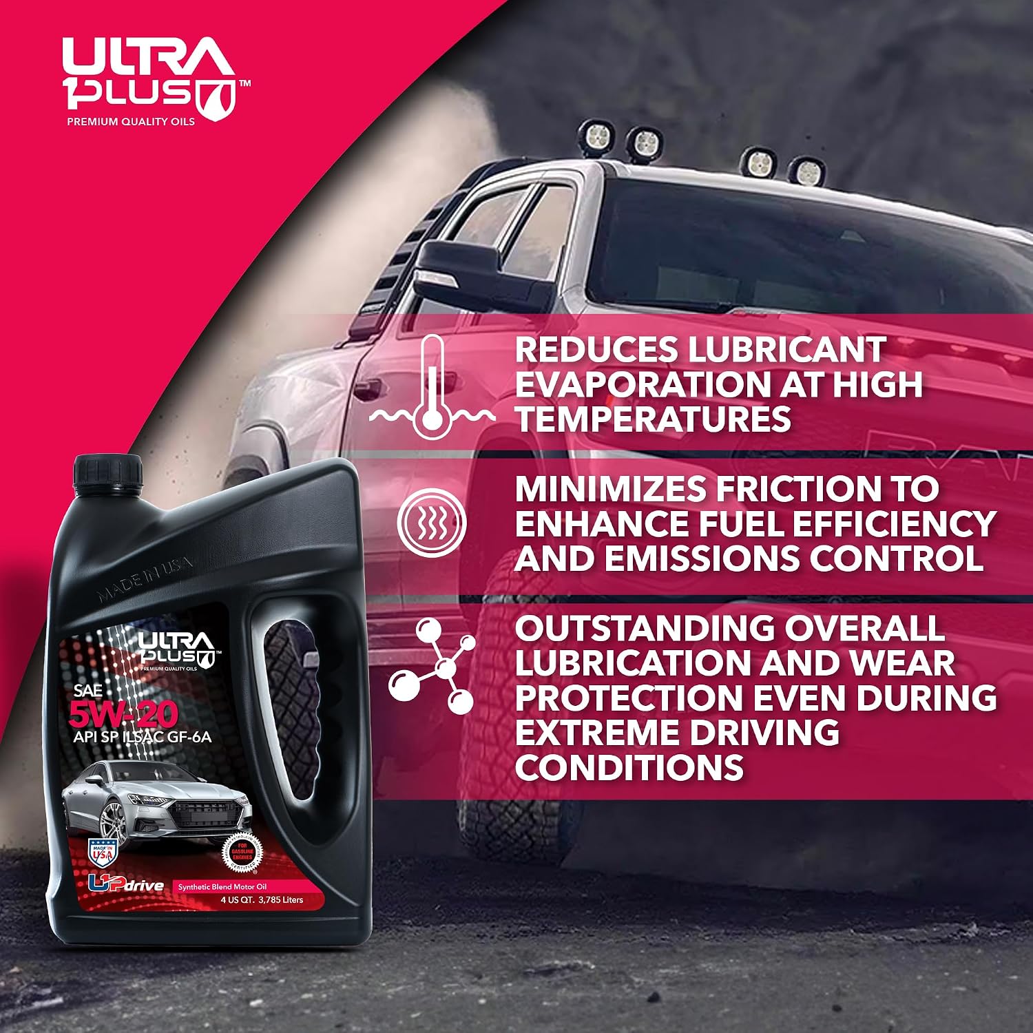 SAE 5W-30 Synthetic Blend Motor Oil API SP ILSAC GF-6A 1 Gallon