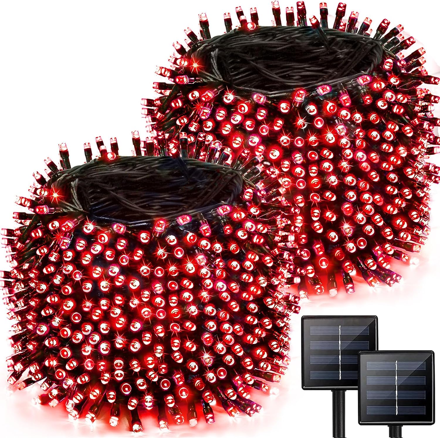 Solar String Lights Outdoor 2 Pack 170FT 480 LED Christmas Light Warm White