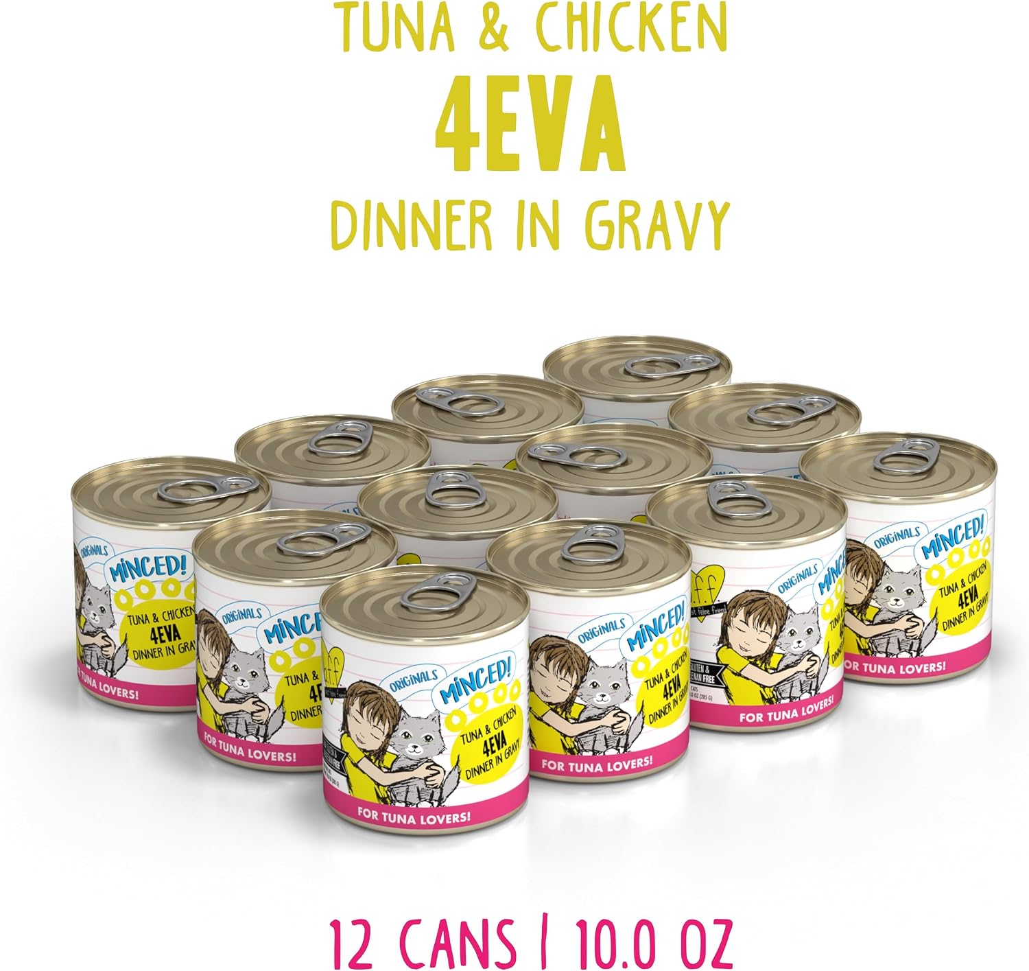 Weruva BFF Minced Natural Wet Cat Food, Batch O Besties Variety Pack, 5.5oz Can, Pack of 8