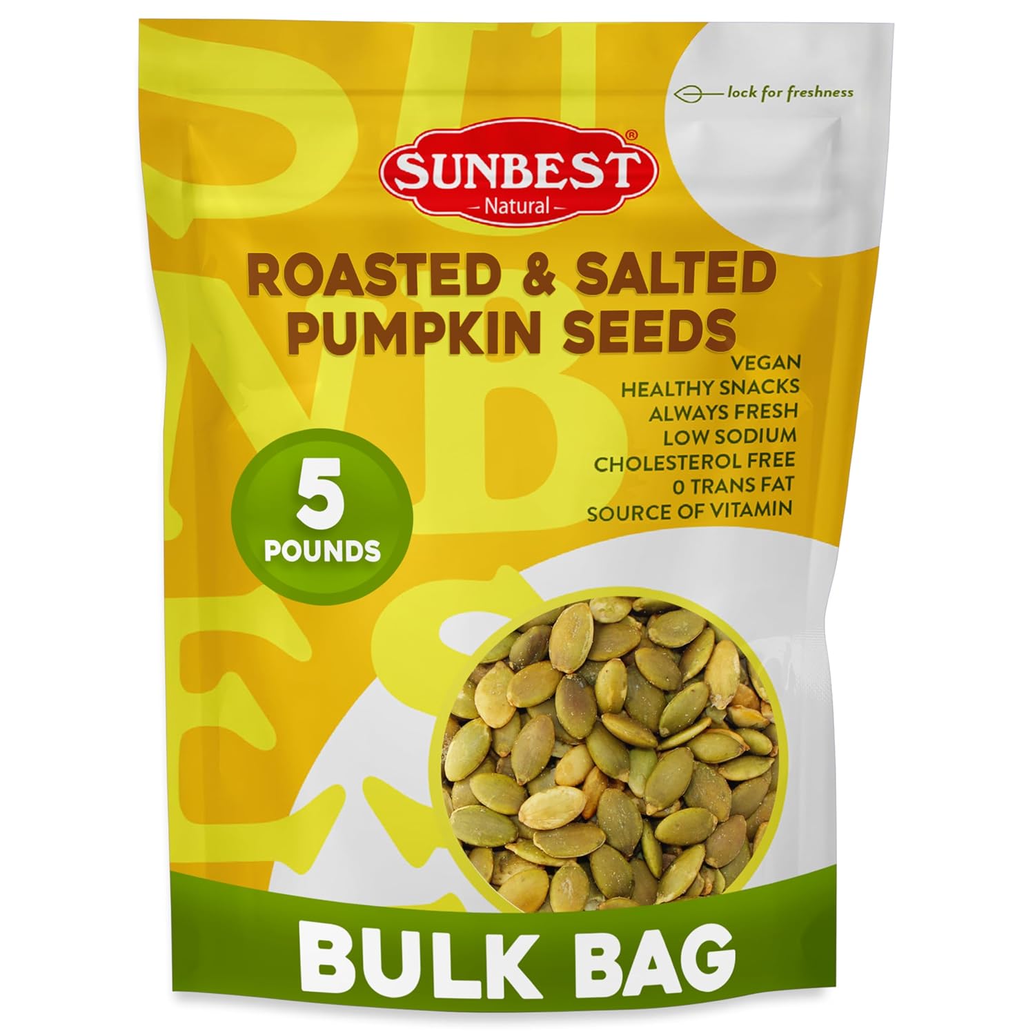 Sunbest Natural Raw Pumpkin Seeds, 2 lbs – Unsalted & Shelled – Whole Pepitas, Pumpkin Seeds to Eat – Great for Snacking, Baking & Topping – Rich in Essential Fatty Acids, Iron & Protein (32 oz)
