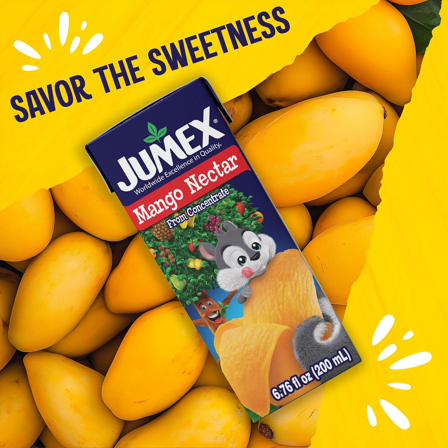 Jumex Apple Nectar Juice Boxes for Kids - Apple Juice Box with Straw - Mini Drinks for Kids - Made with Fresh Fruit Puree Concentrate - School Snacks & Smoothie Mix - 6.76oz, 24 Pack