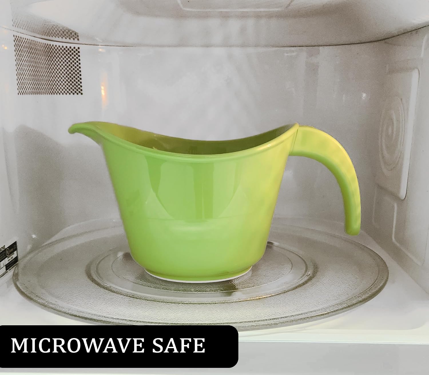 Reston Lloyd Batter Mixing Bowl with Pour Spout, 2 Quart, Heavy Duty BPA-Free Plastic - Microwave & Dishwasher Safe, Non-Slip Base