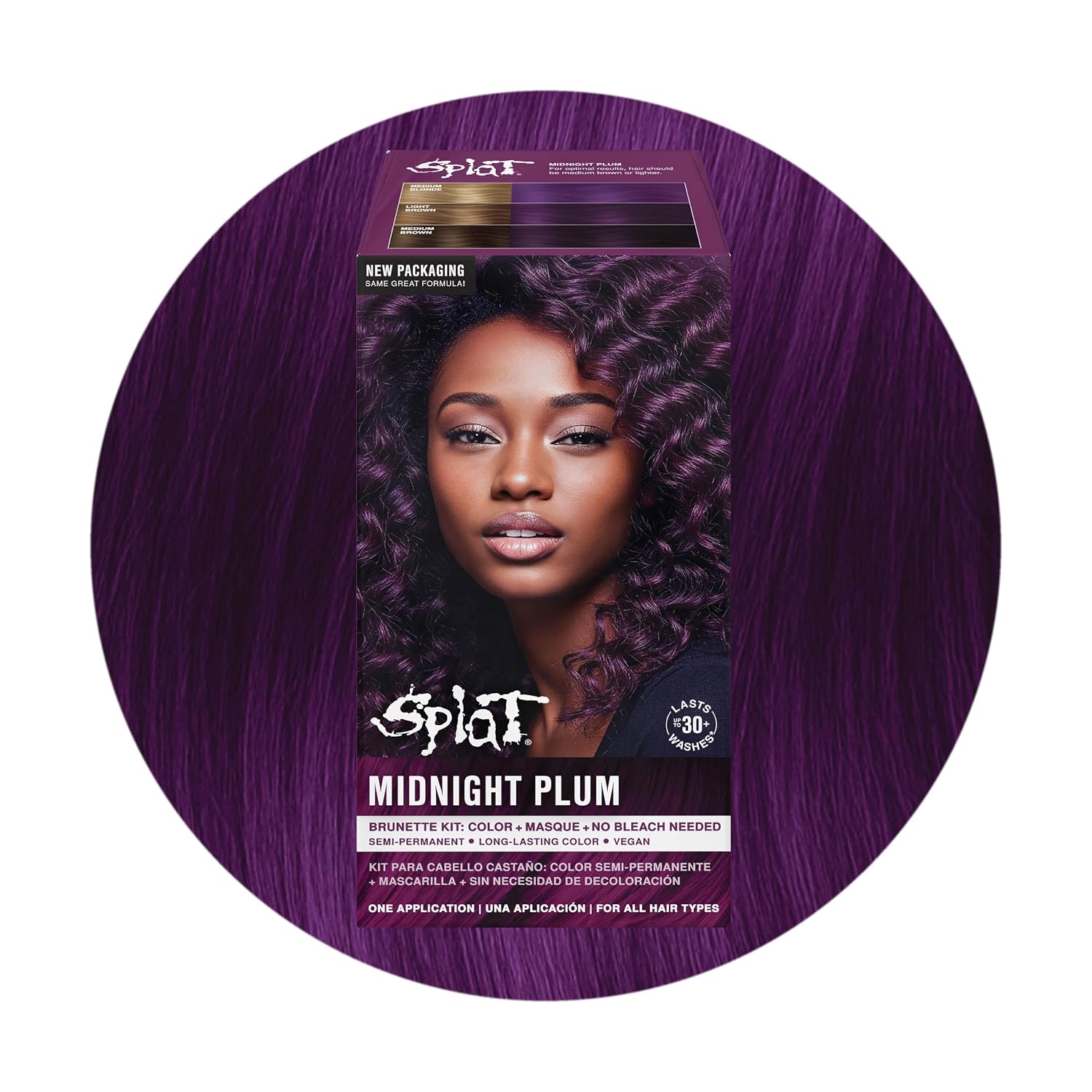 Splat Midnight Magenta Semi Permanent Hair Dye Kit, 1 Application