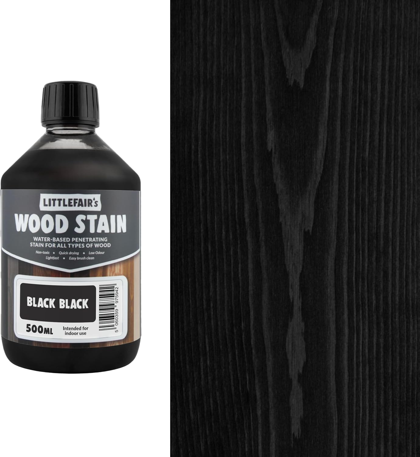 Littlefair's Wood Stain Water Based - 8.5oz/250ml - Indoor Furniture Stain Light & Dark Finishes - Special Non Toxic & Eco Friendly Formula - Wood Stain for Crafts - Color: Antique Stripped Pine