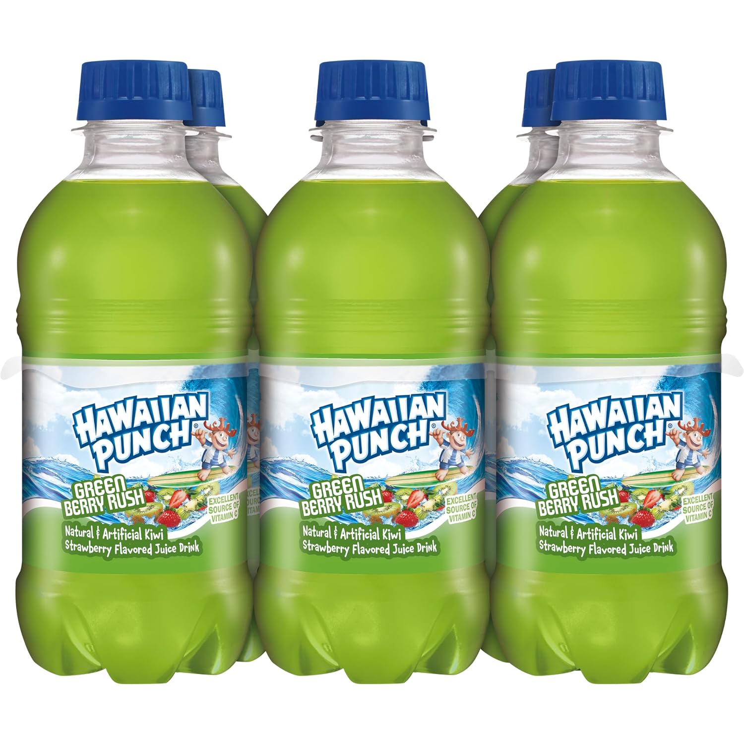 Hawaiian Punch Polar Blast Fruit Juice Drink, 10 Fl Oz Bottles, 24 Count (4 Packs Of 6), Ready-to-drink, On-the-go, Caffeine-free, Carbonation-free, Gluten-free, Excellent Source Of Vitamin C