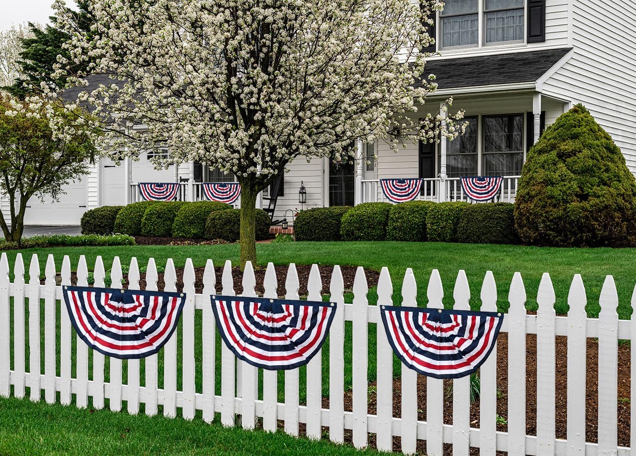 Briarwood Lane 4th of July Bunting 48" X 24 Tea Stained Patriotic For 4th of July Bunting