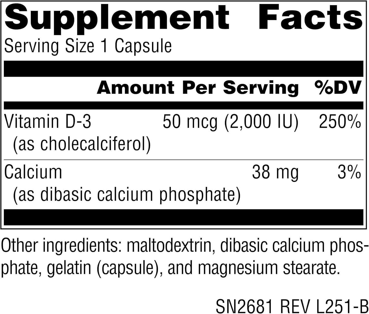 Source Naturals, Vitamin D-3, 50 mcg (2000 IU) - 200 Capsules | Bioactive Form for Bone & Immune Health