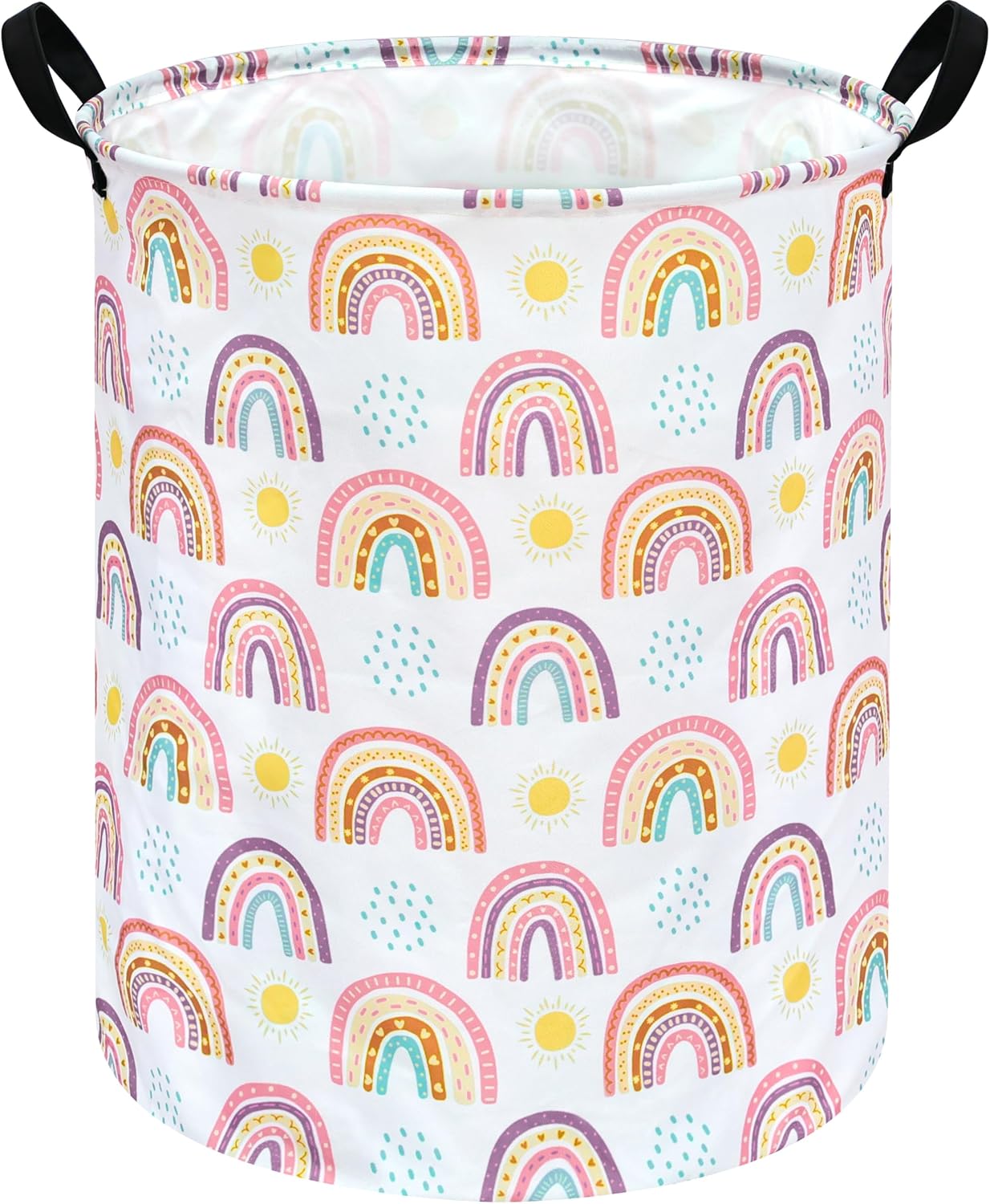 MAIZMZ Kids Hamper Storage Basket Nursery Bins Baby Gift Toy Organizer Box Laundry Basket Large Canvas Collapsible Chest for