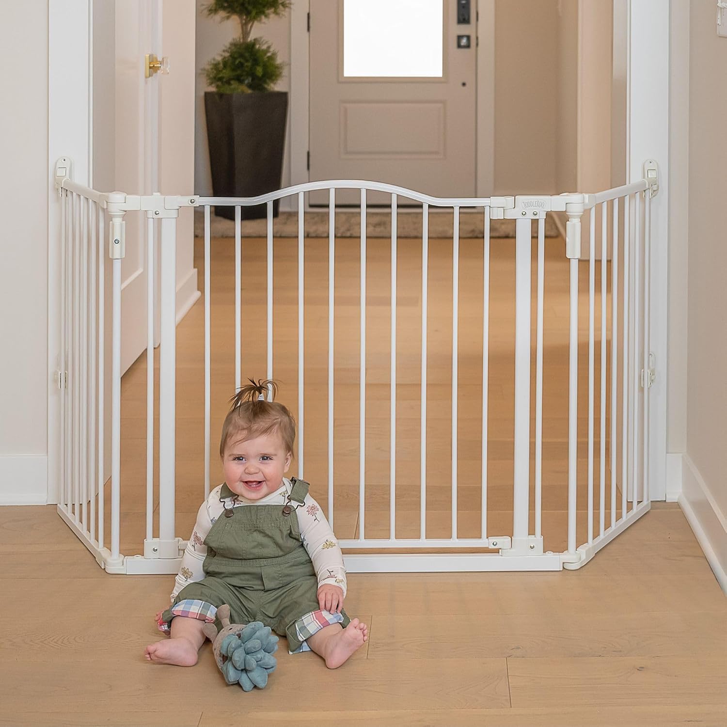 Toddleroo by North States - Deluxe Décor Safety Gate: Hardware Mounted Extra Wide Metal Baby Gate - Adjustable Child Gate - 38.3 to 72 Inches Wide - 30 Inches Tall - Matte Bronze