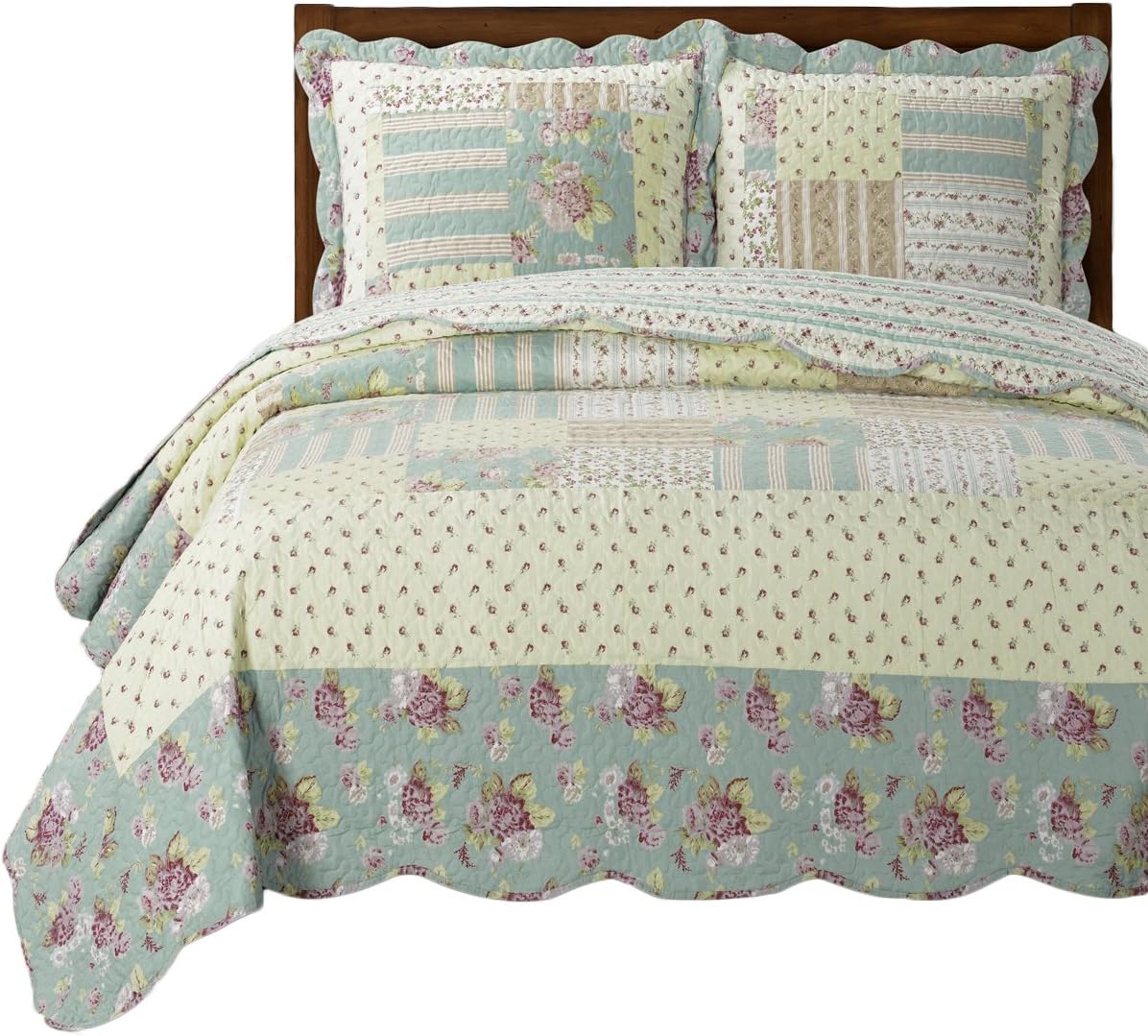 Royal Hotel Ayat Birds Oversized Coverlet Set Queen Size – Luxury Queen Quilt Bedspread, All Season Soft Filled Quilts