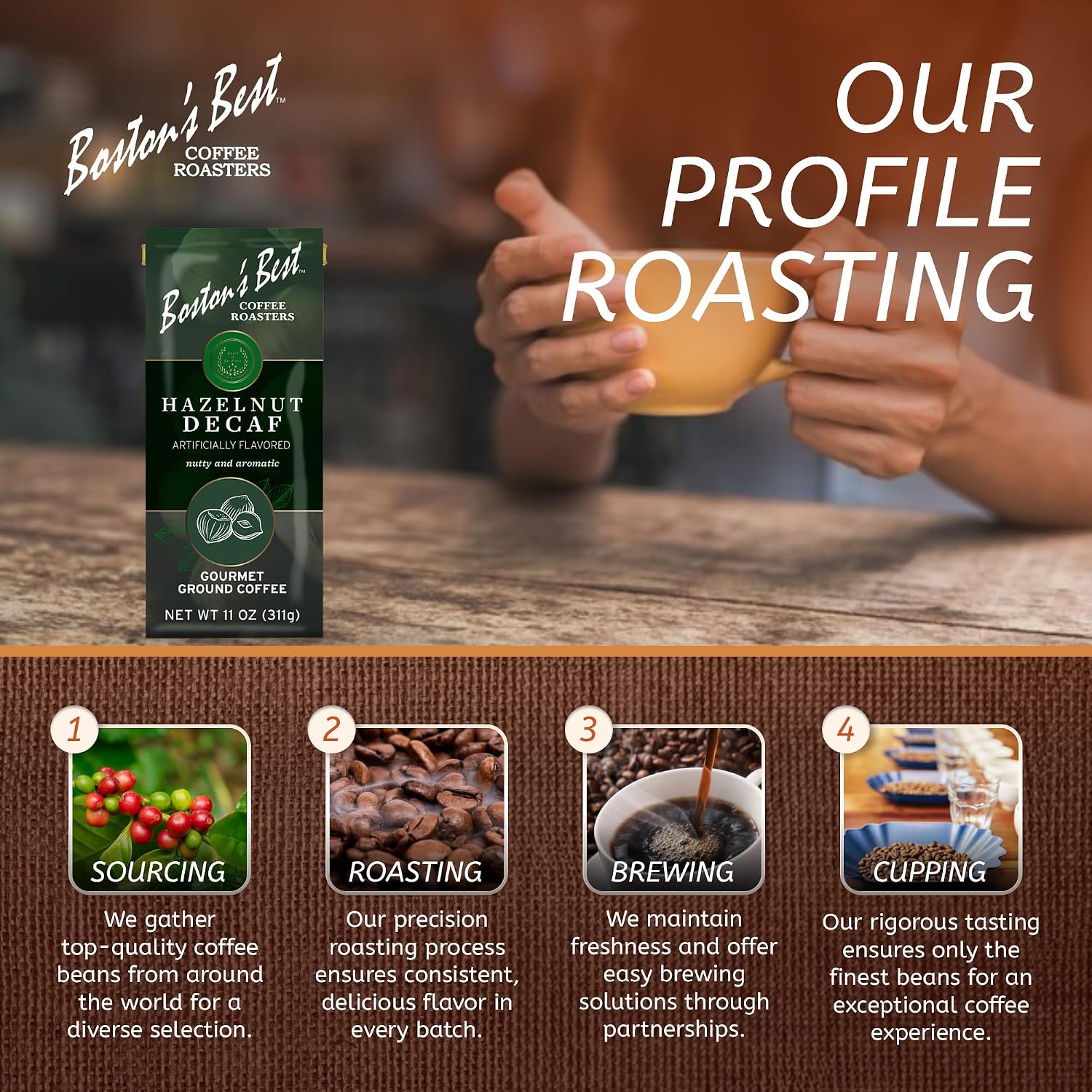 Boston’s Best Coffee - Fall-Inspired Pumpkin Spice Medium Roast Gourmet Delicious Flavored Coffee, Premium Ground - 11 oz. / 311 g Bag