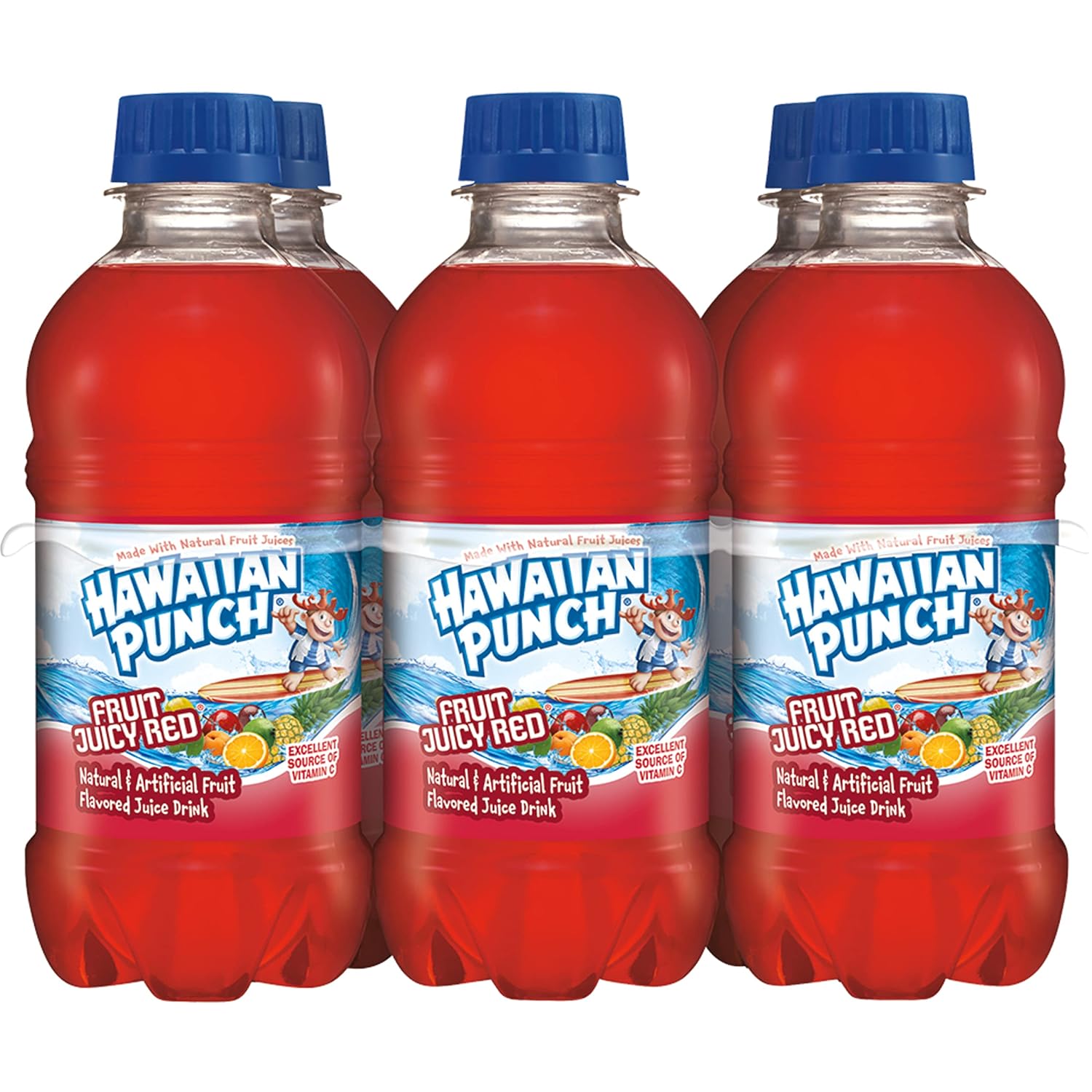 Hawaiian Punch Polar Blast Fruit Juice Drink, 10 Fl Oz Bottles, 24 Count (4 Packs Of 6), Ready-to-drink, On-the-go, Caffeine-free, Carbonation-free, Gluten-free, Excellent Source Of Vitamin C