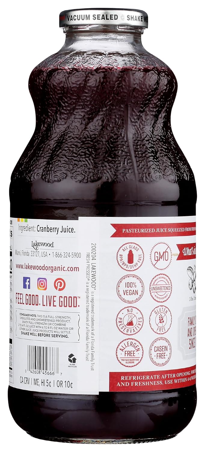 Lakewood, Juice Black Cherry Pure, 32 Fl Oz