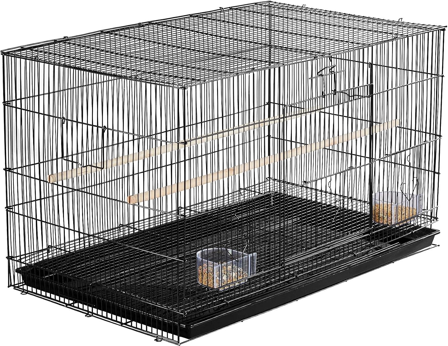 Yaheetech Pack of 2 Stackable Rectangle Breeding Flight Parakeet Bird Cage for Finches Budgies Cockatiels Conures Lovebirds Canaries Parrots