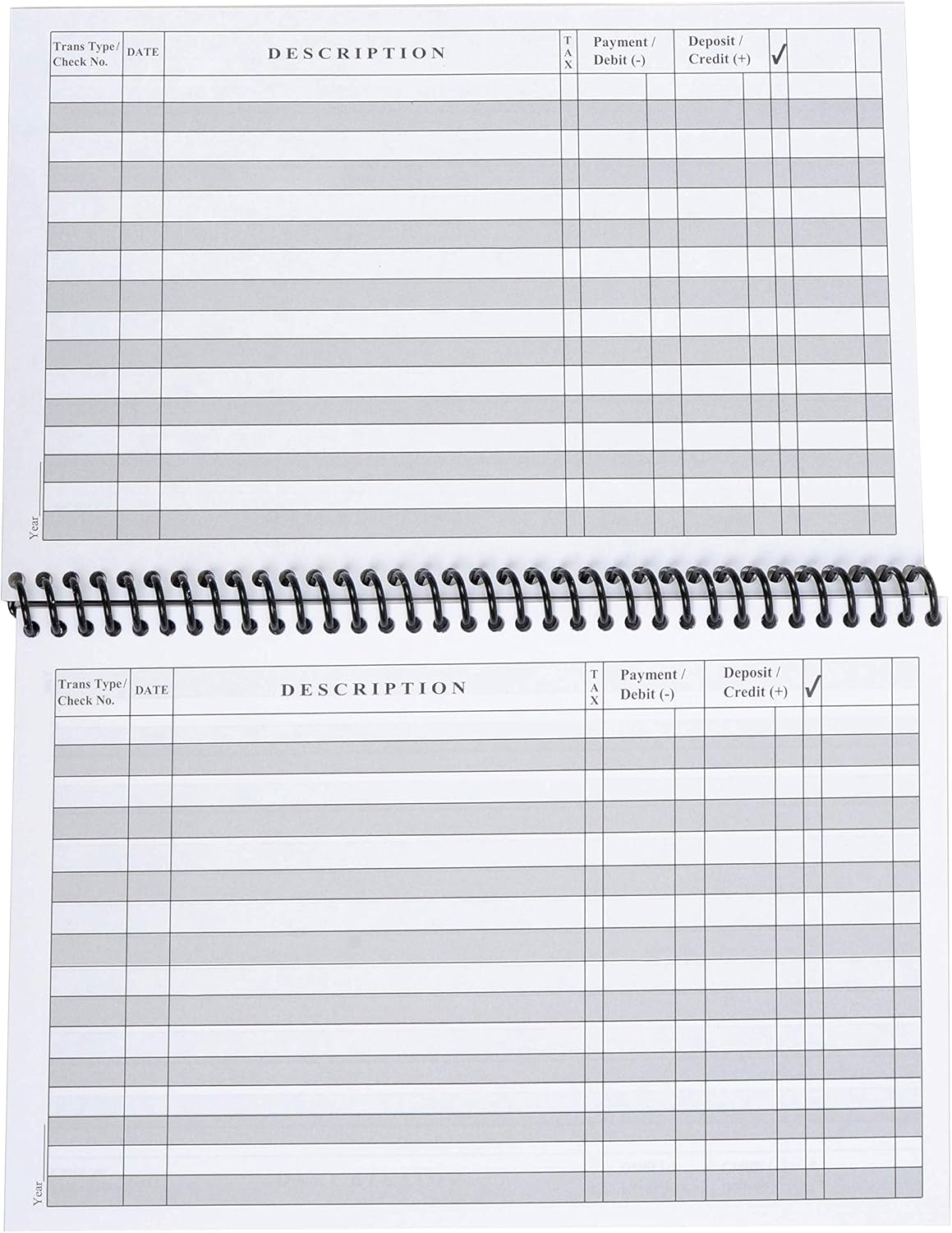 The Superior Register - Simple Account Tracker - Big Checkbook Register & Financial Ledger - Debit Card Register - Bank Register - 1 Pack, Teal, Wide Edition