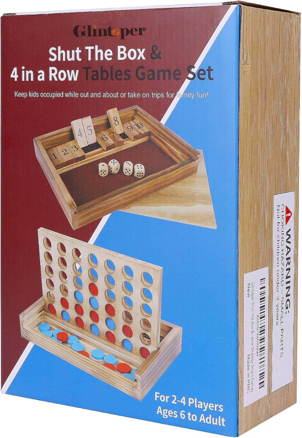 Glintoper Tic Tac Toe & 4 in a Row Tables Game Set