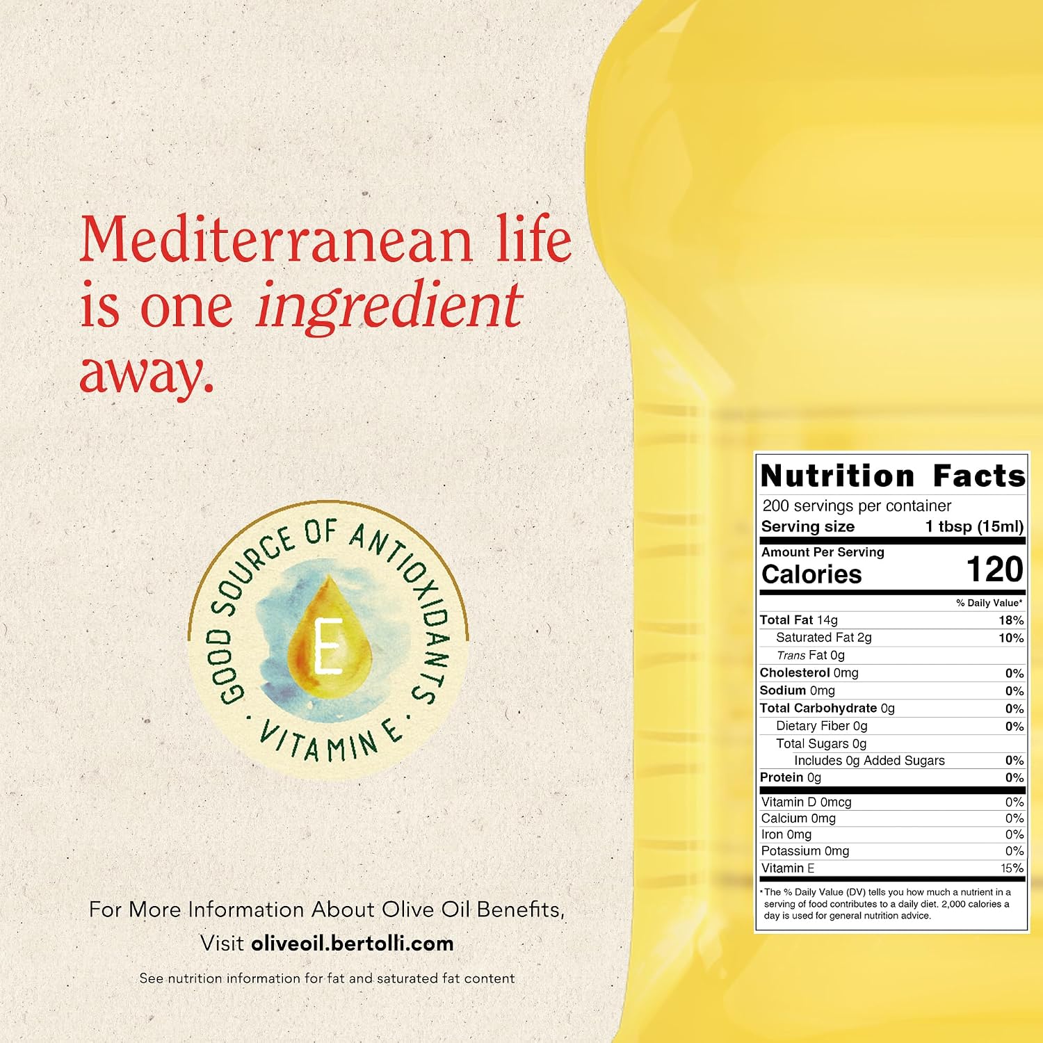 Bertolli Extra Light Olive Oil, Light Taste, 50.7 fl oz