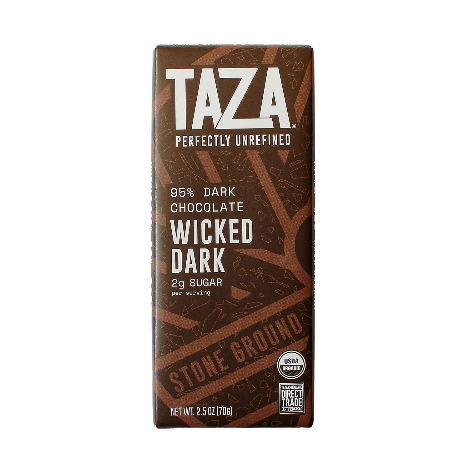 Taza Chocolate, 95% Wicked Dark Amaze Bar, 2.5 oz bars, case of 10