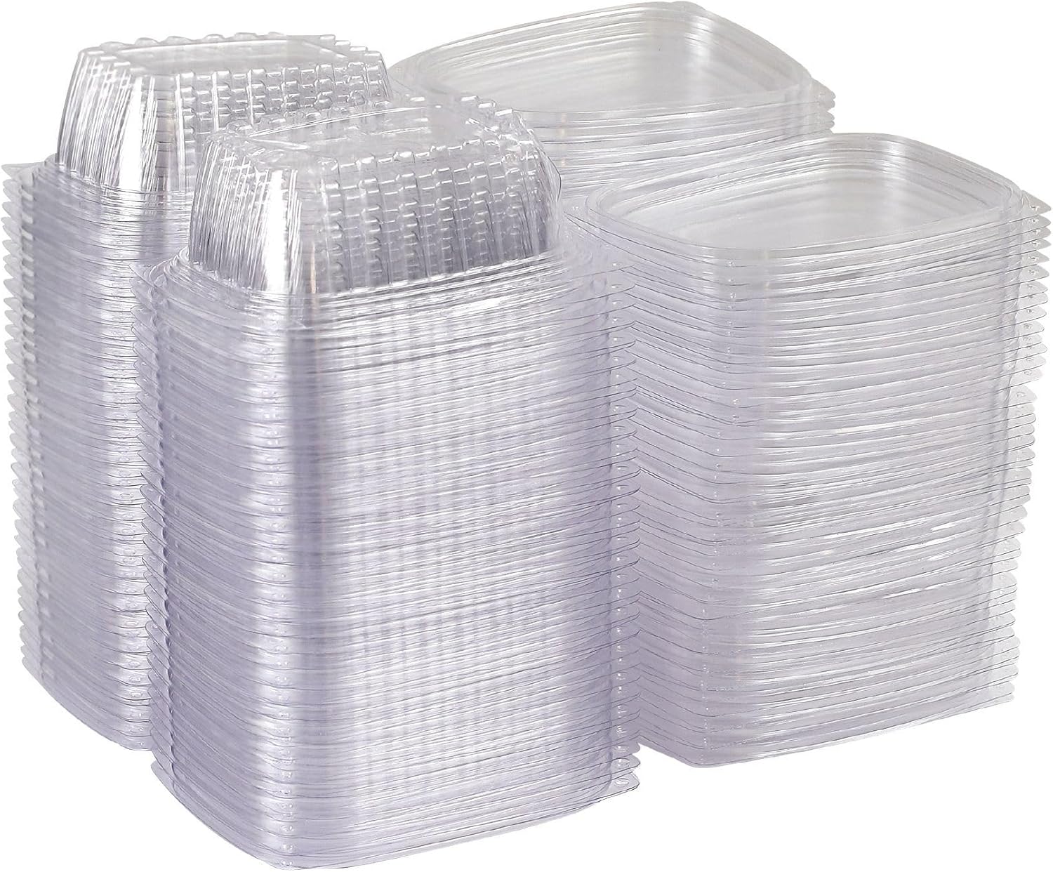 Eco-Products EPRC32 Renewable & Compostable Rectangular Deli Containers - 32oz., 50 Per Pack (Case of 4 Packs), clear