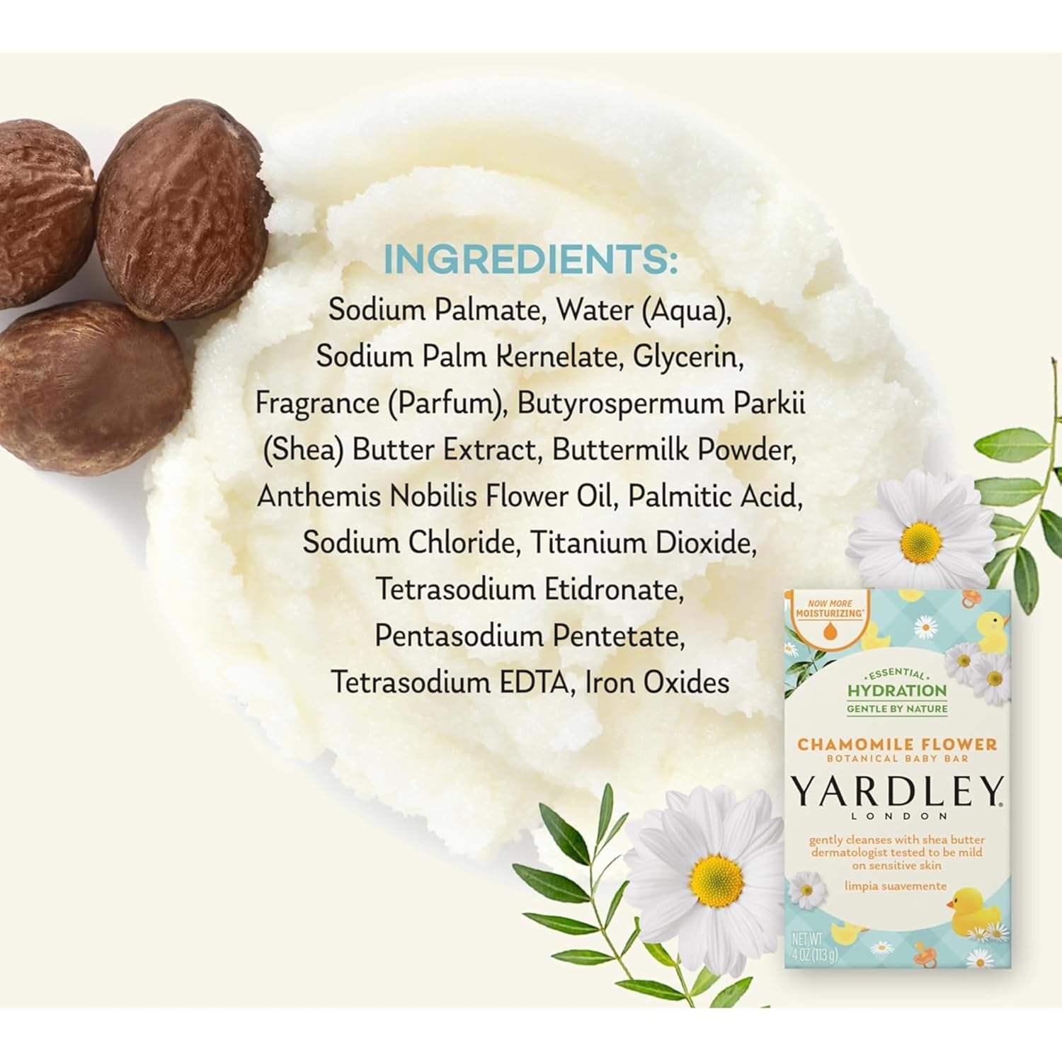 Yardley Oatmeal and Almond Bar Soap, Oatmeal & Almond, 4 Ounce