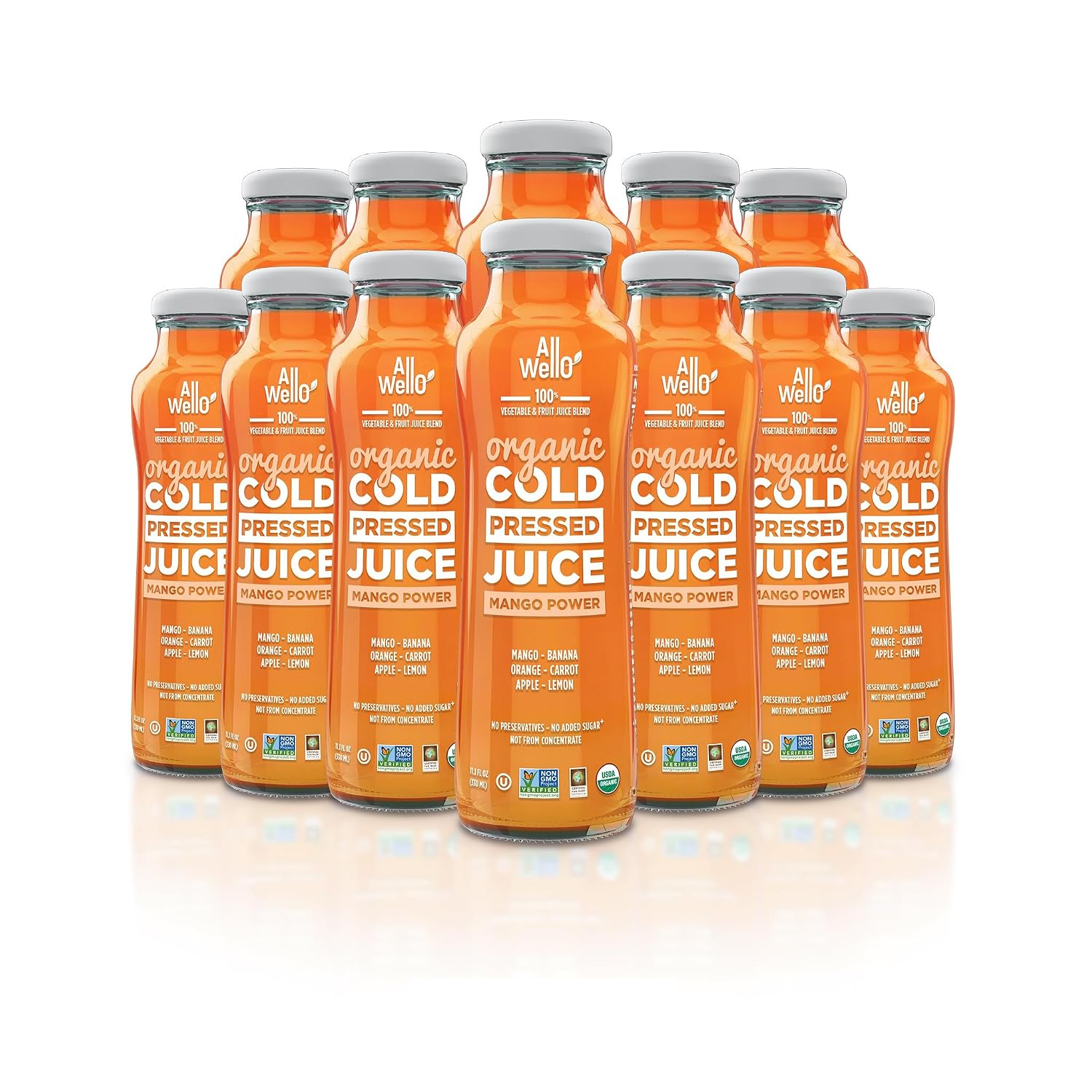 Organic Juice Variety Pack, Cold-Pressed, Non-GMO, 6 Pack